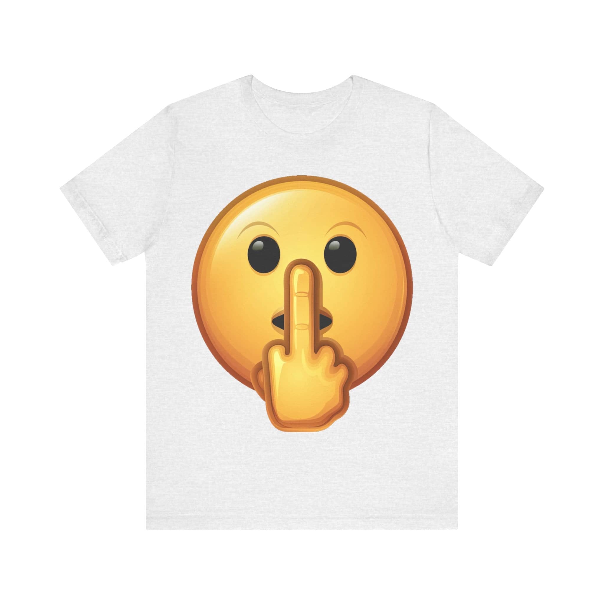 Middle Finger FU Shh Silent Protest Emoji Tee
