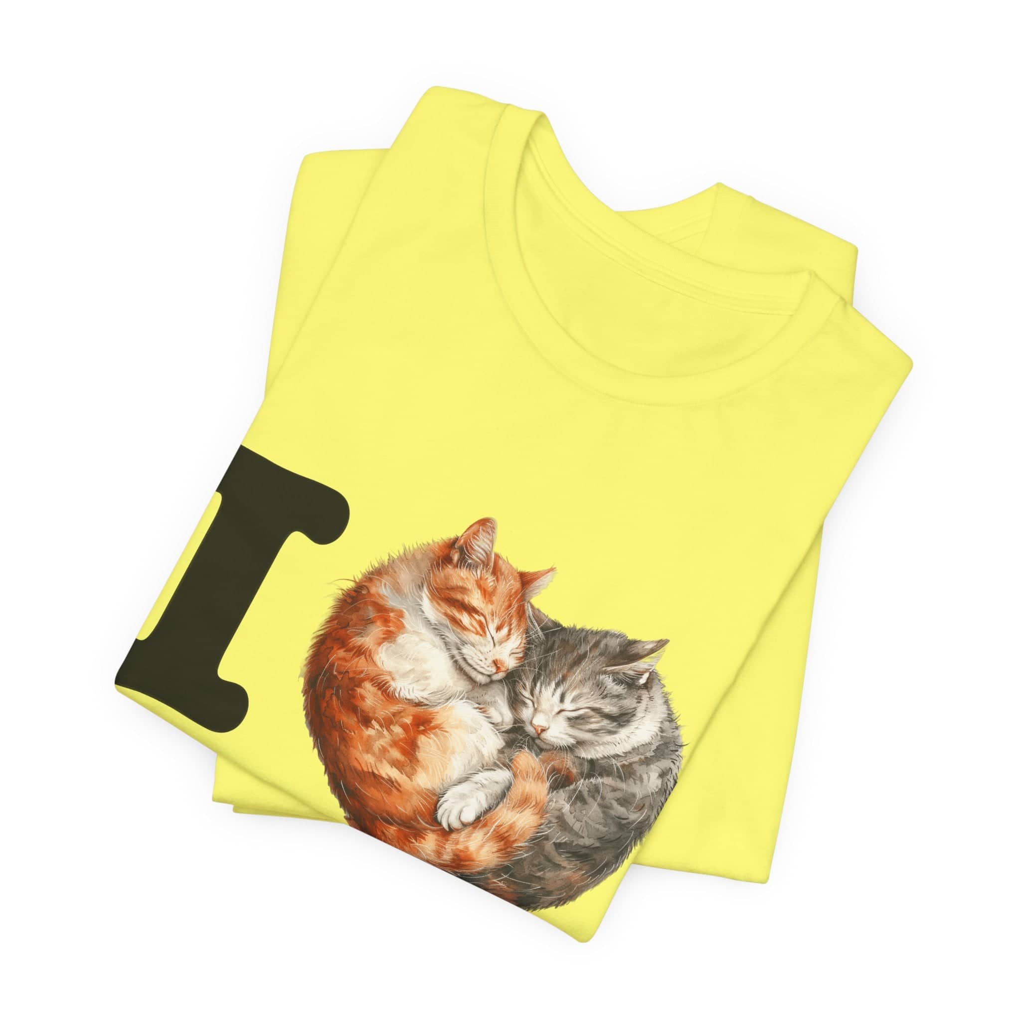 Feline Affection Tee - 'I Heart Cats' Cuddle Short Sleeve Tee