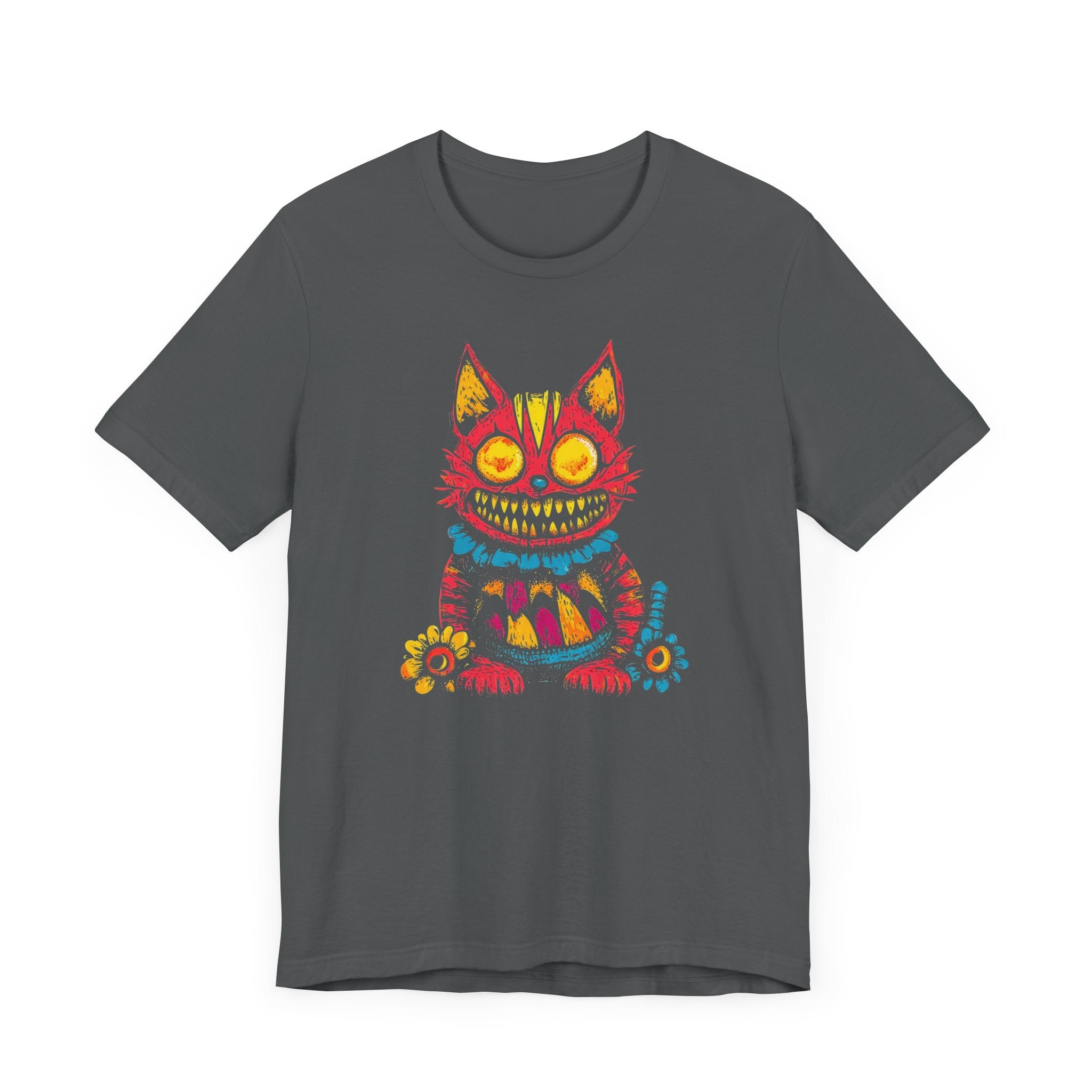 Psychedelic Grinning Cat Graphic Tee
