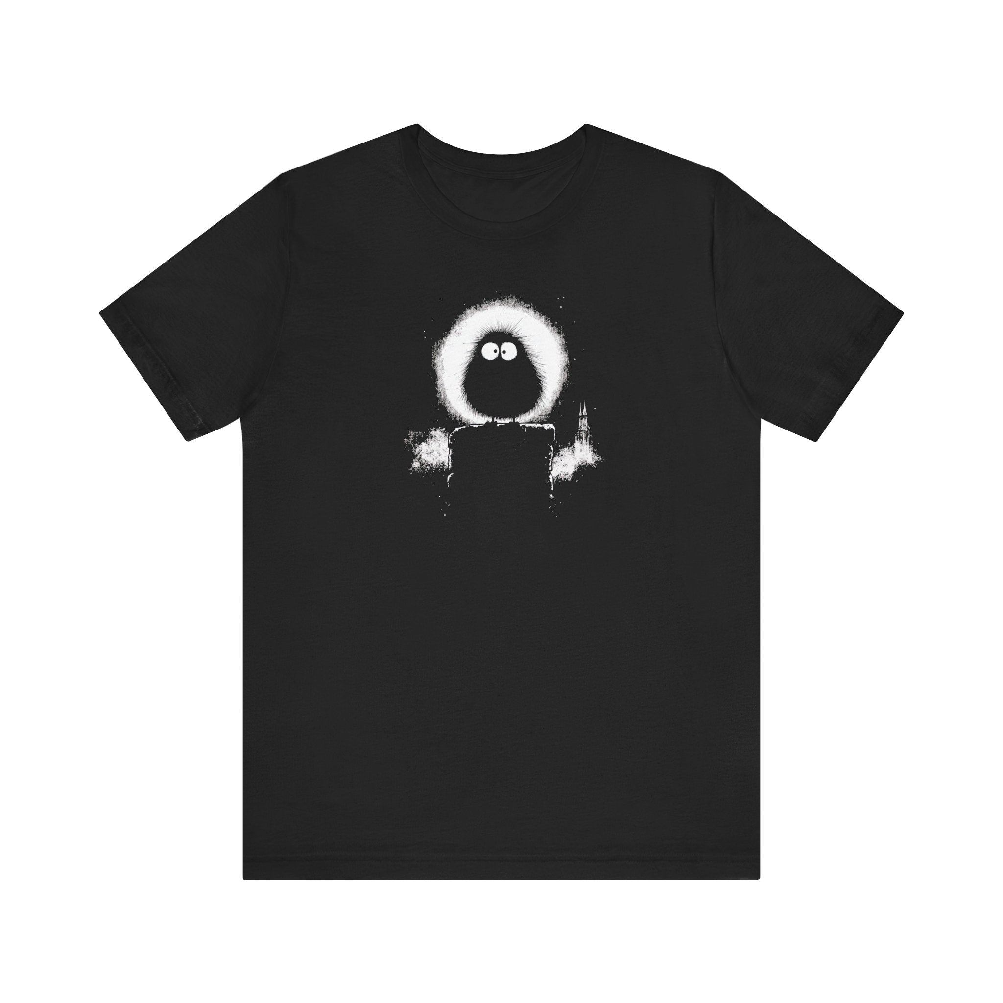 Mysterious Fuzzy Creature Graphic Tee – Black
