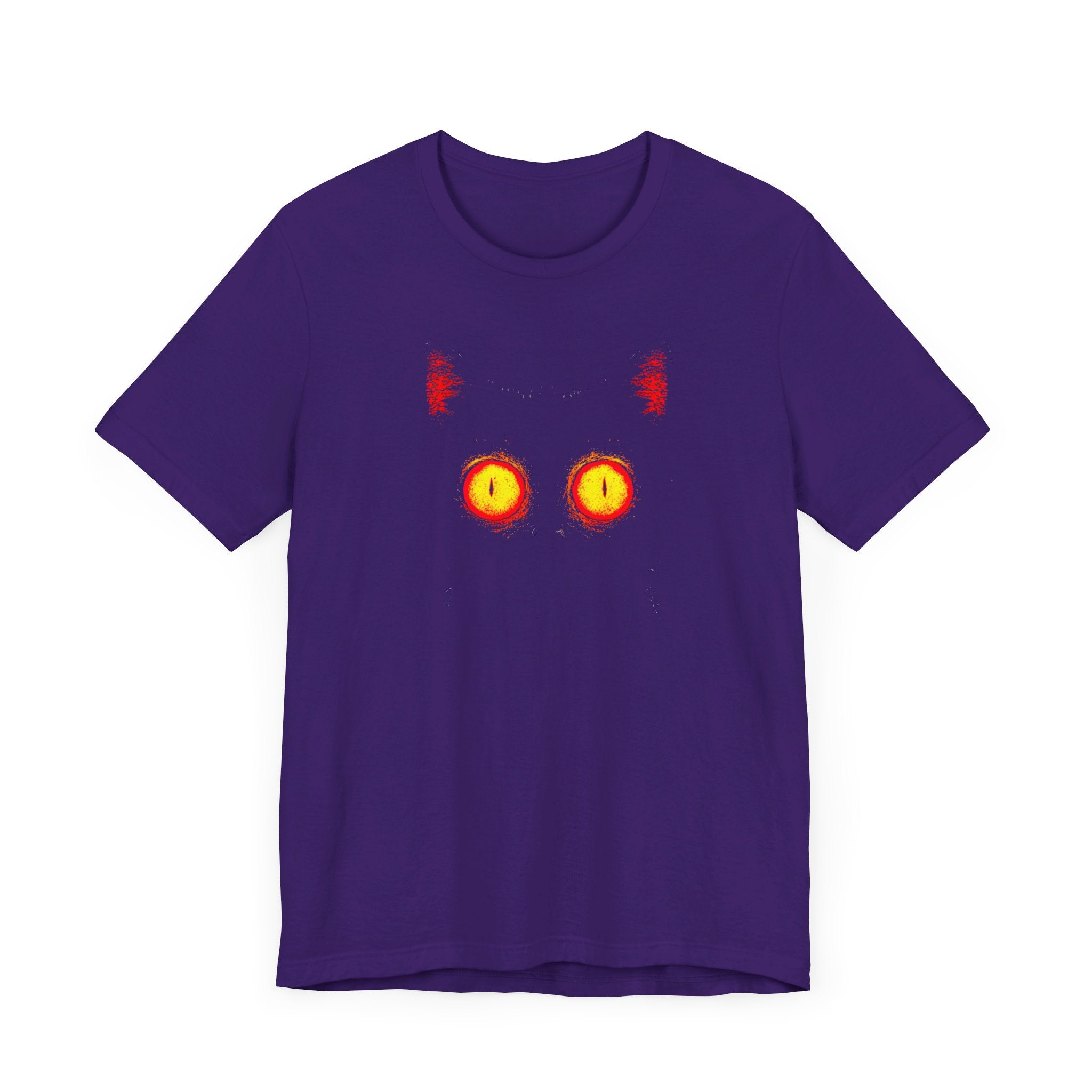 Glowing Cat Eyes T-Shirt – Mysterious Black Cat Tee