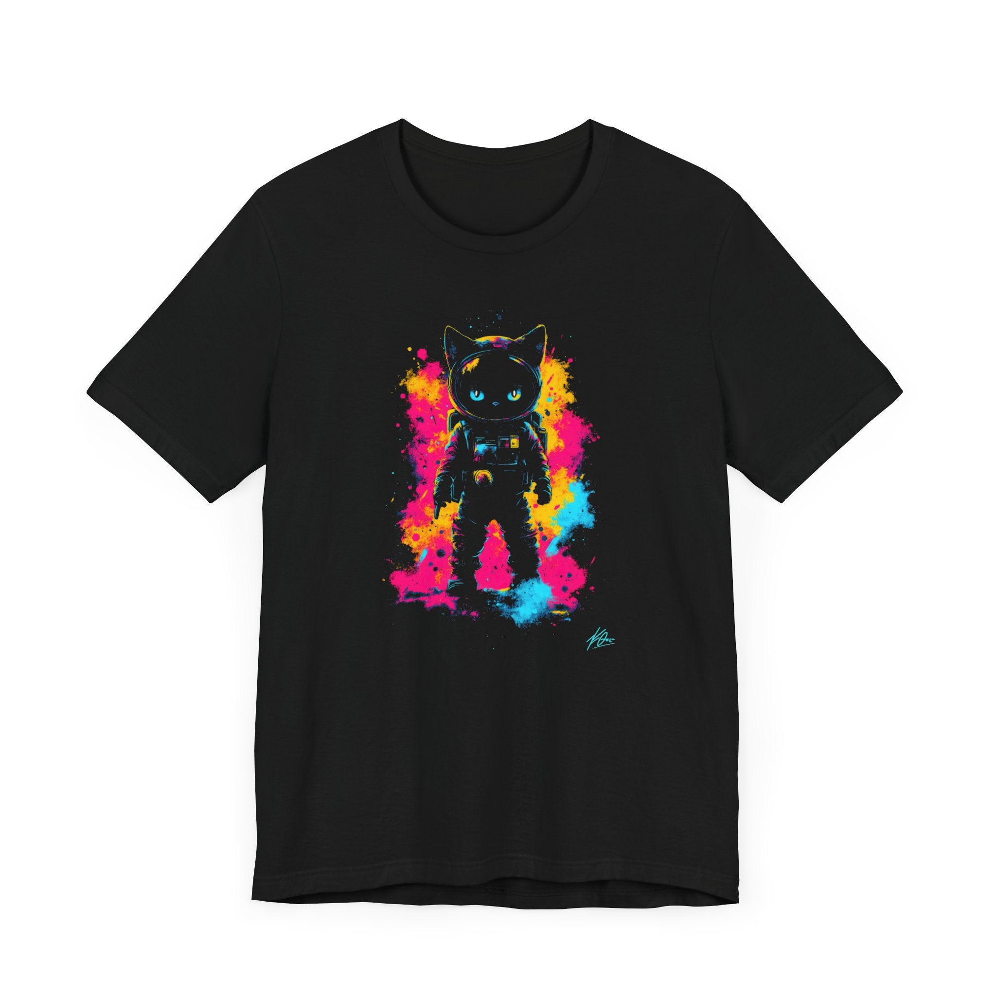 Neon Astronaut Cat T-Shirt
