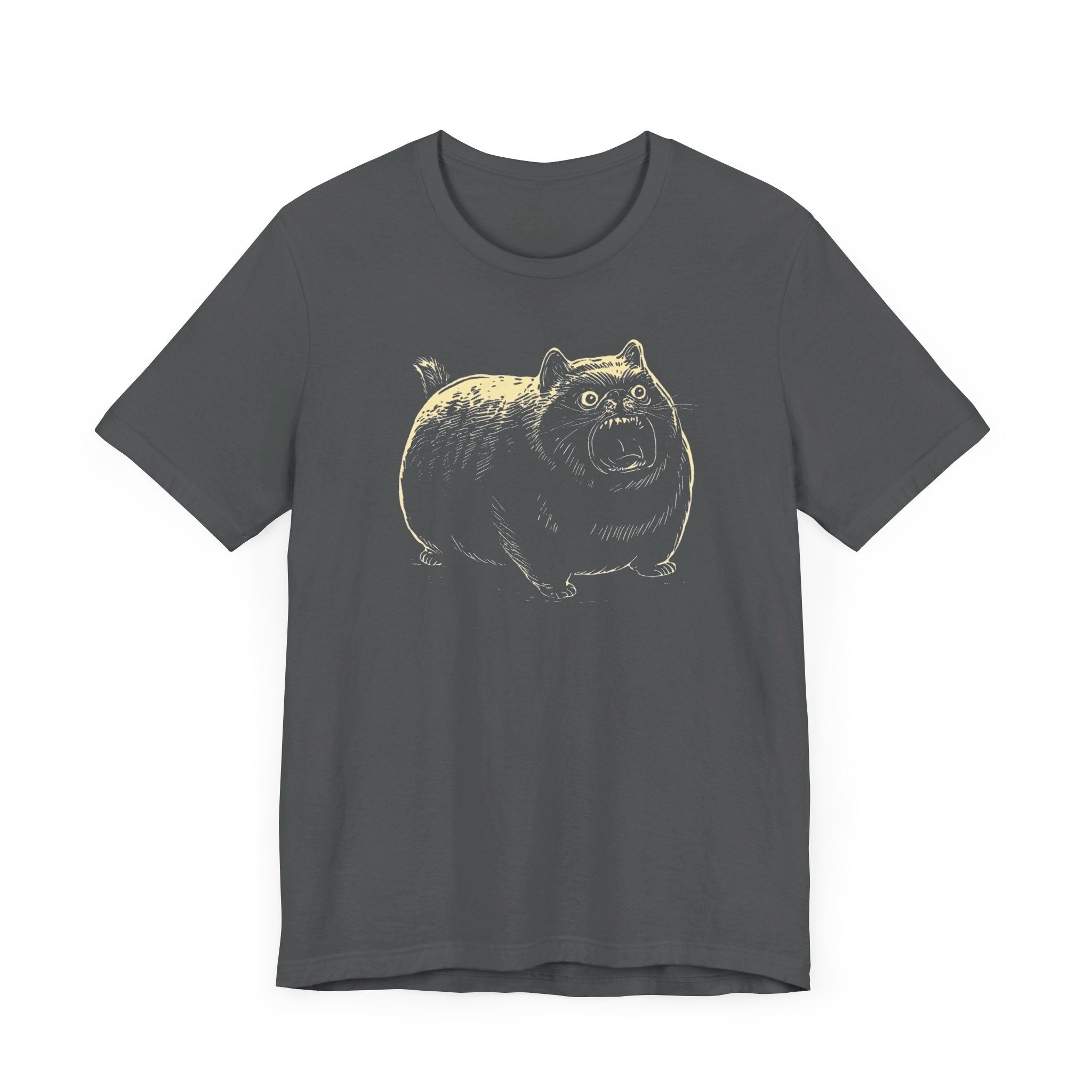 Angry Chubby Cat Graphic T-Shirt