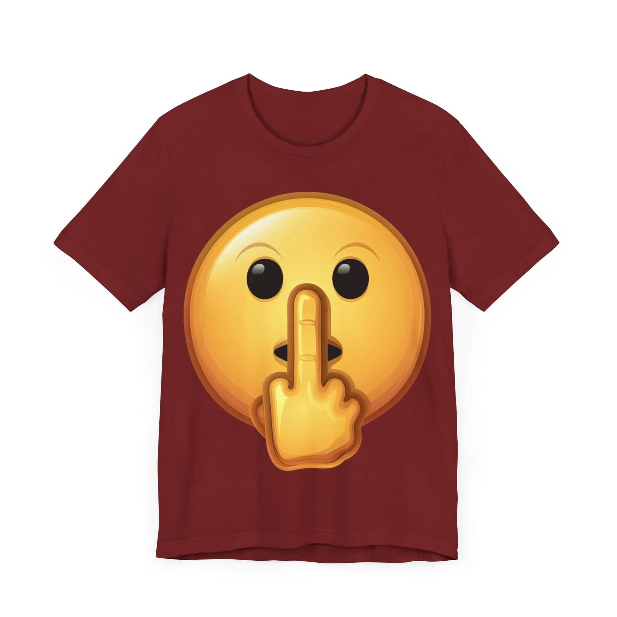 Middle Finger FU Shh Silent Protest Emoji Tee