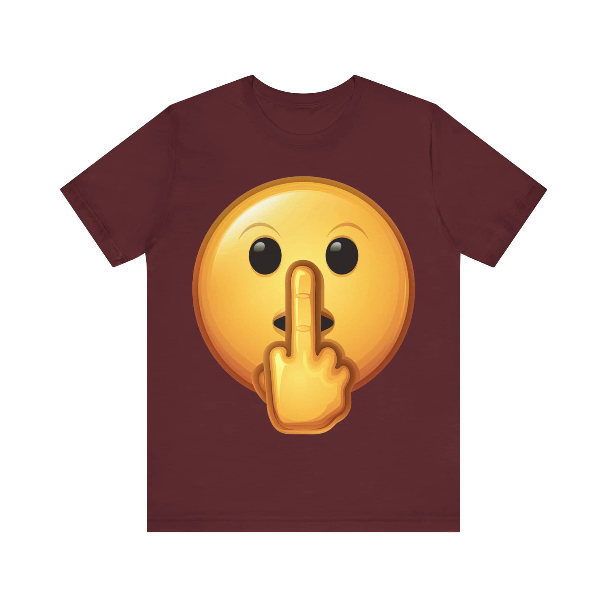 Middle Finger FU Shh Silent Protest Emoji Tee