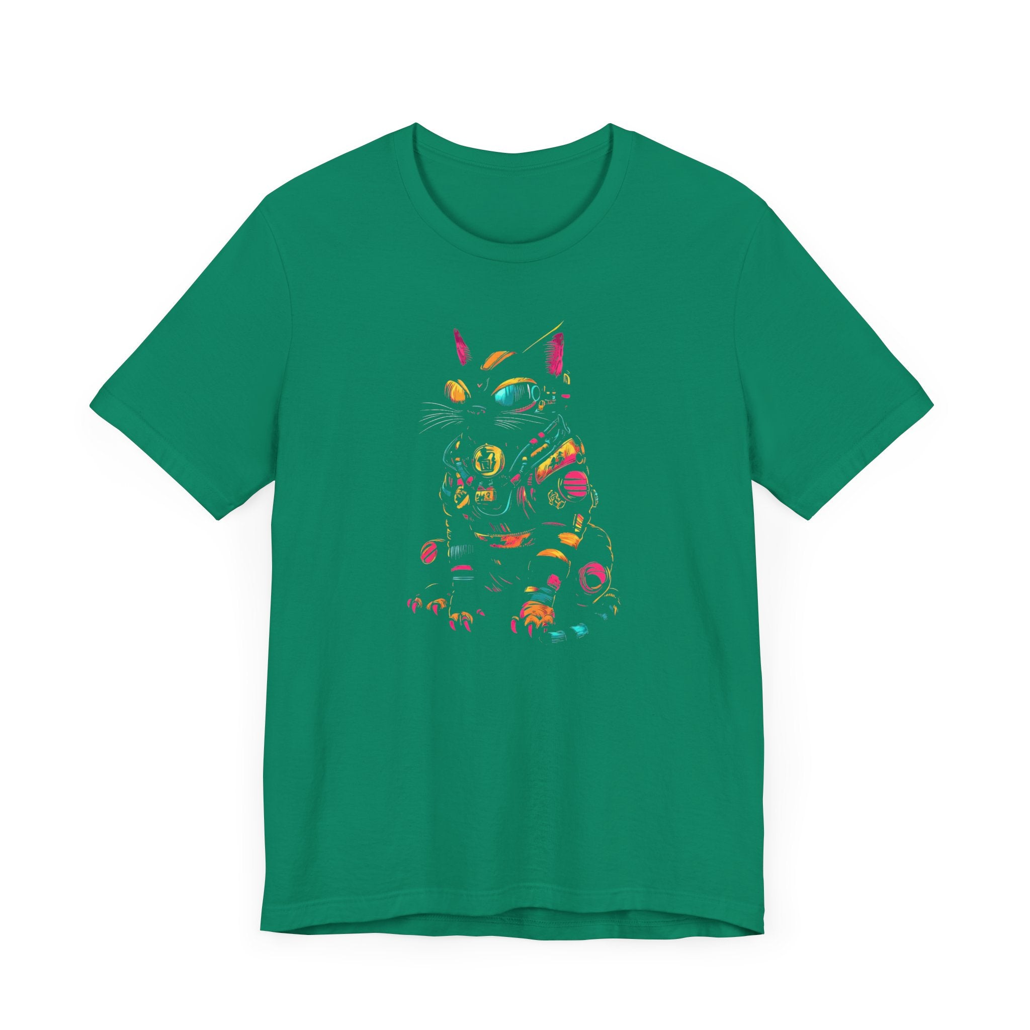 Neon Cyber Cat T-Shirt