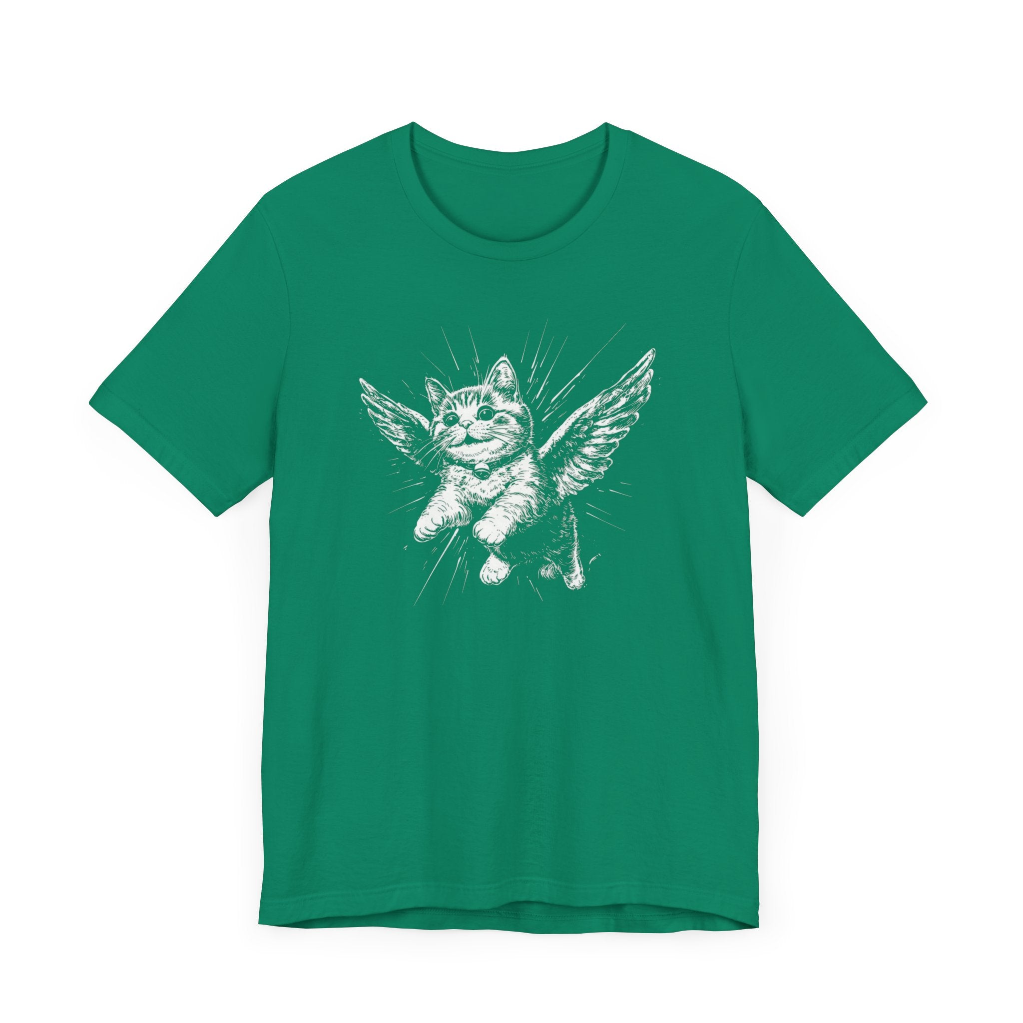 Flying Kitten with Angel Wings Graphic T-Shirt