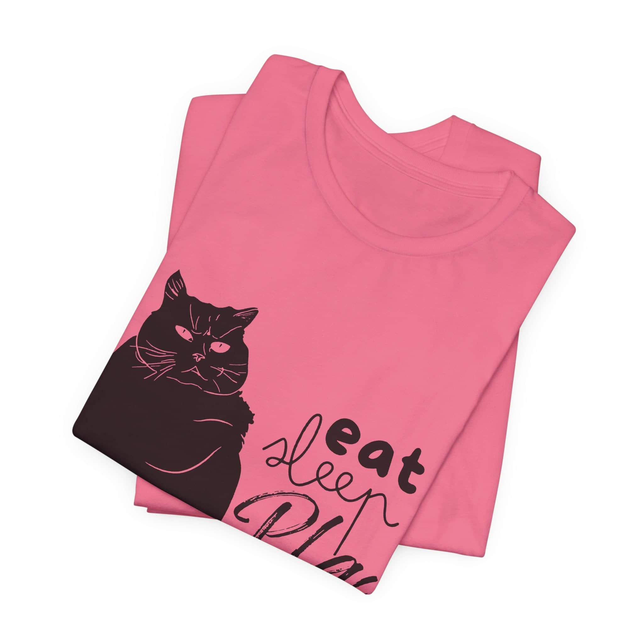 Cat's Daily Mantra - 'Eat Sleep Play Repeat' Casual T-Shirt Unisex Jersey Short Sleeve Tee