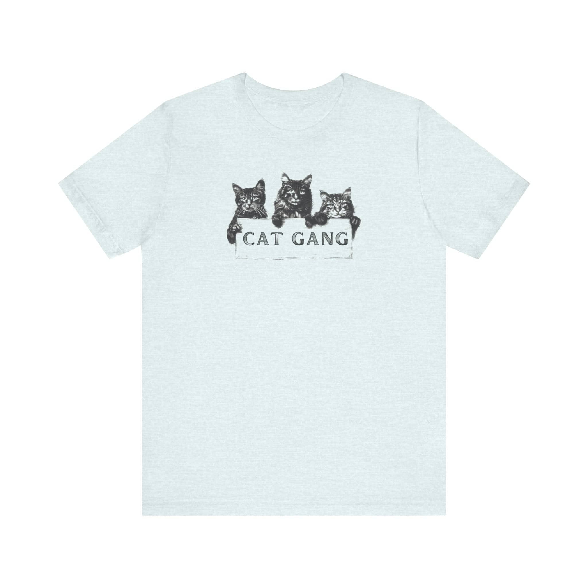 Cat Gang Shirt Funny Cat Lover Unisex Jersey Short Sleeve Tee