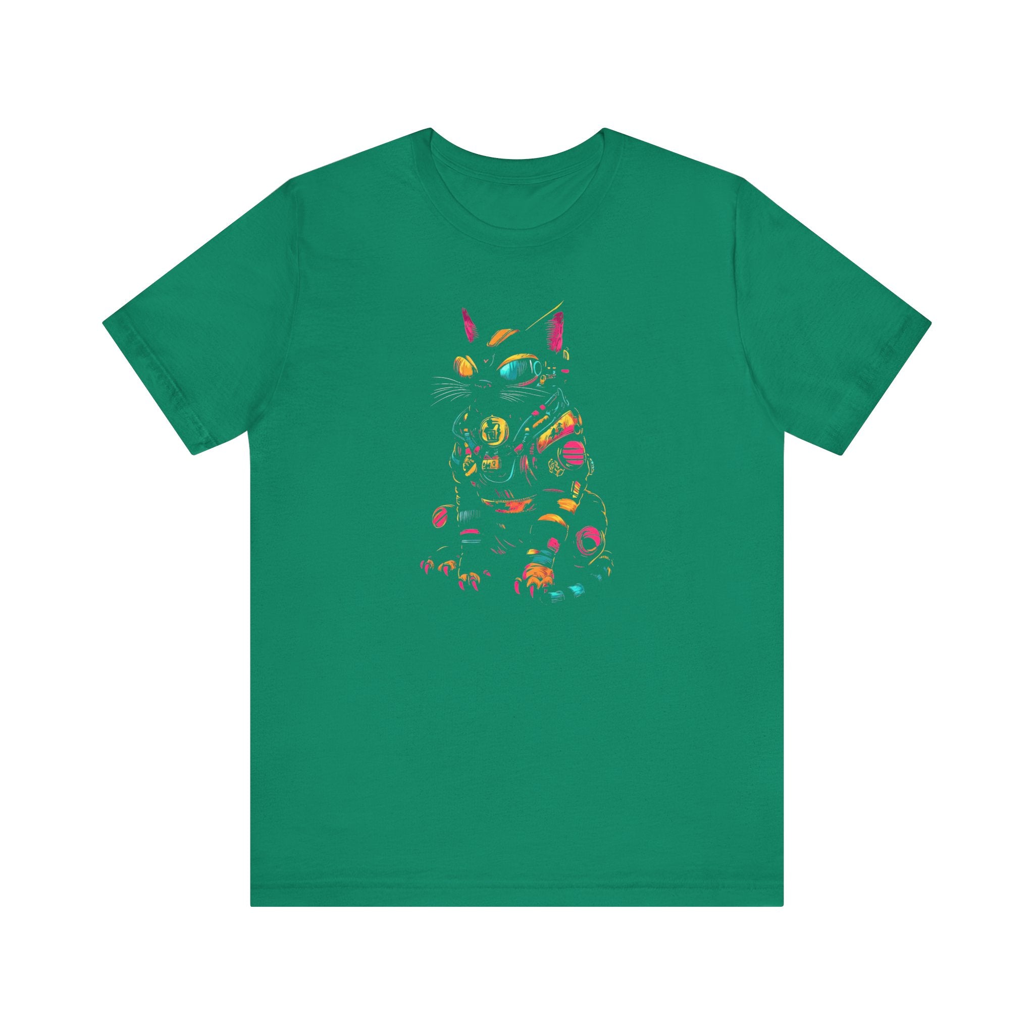 Neon Cyber Cat T-Shirt