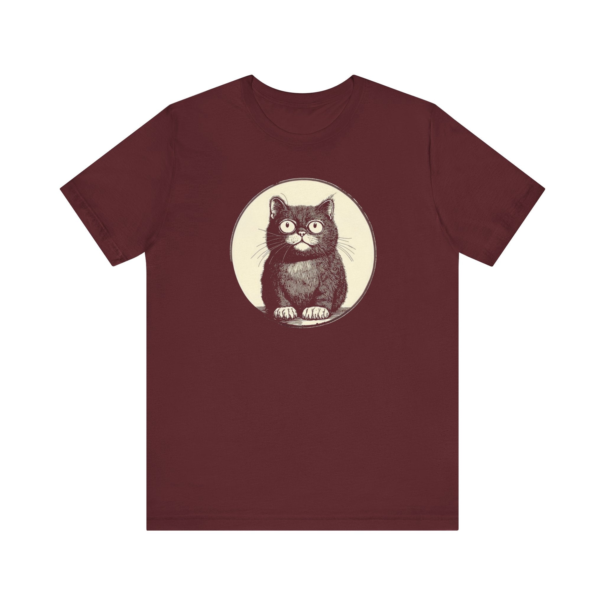 Cute Cat Graphic Tee – Vintage Style Cat Lover Shirt
