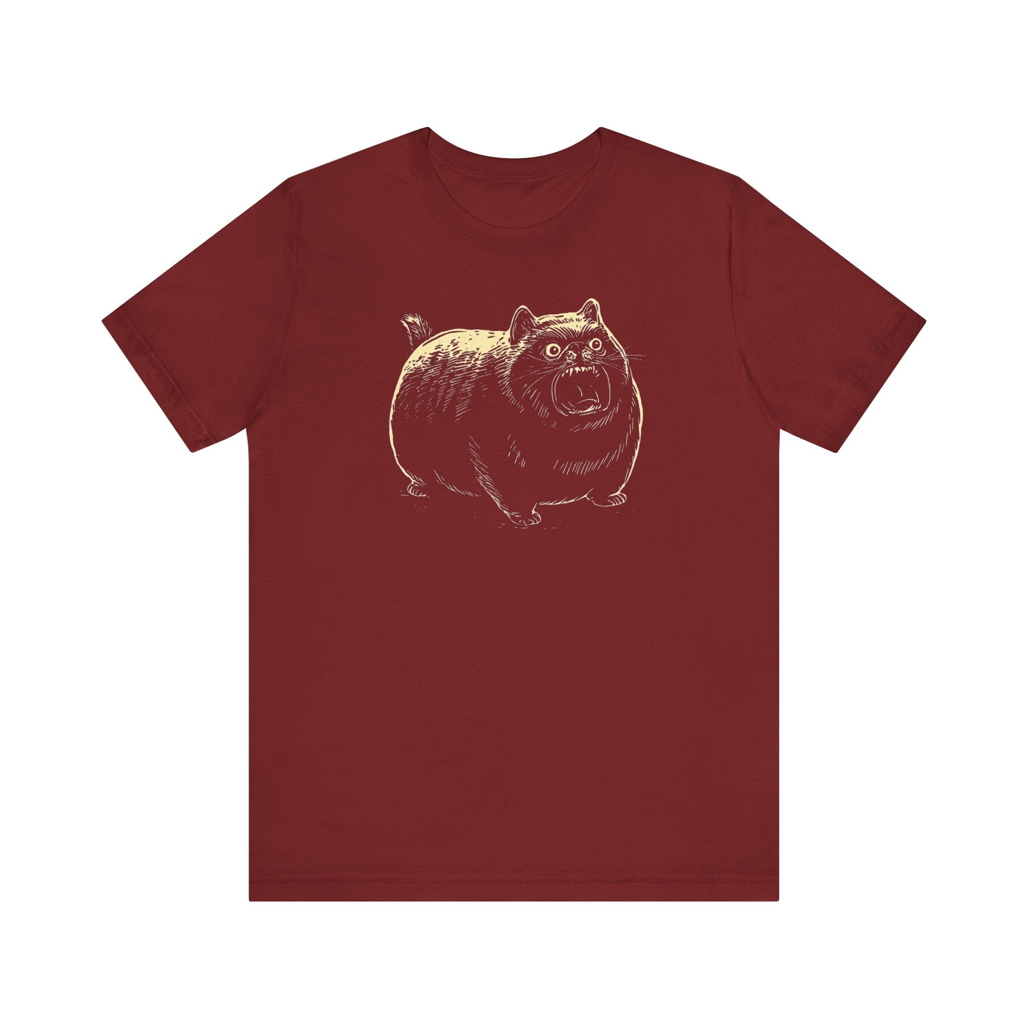 Angry Chubby Cat Graphic T-Shirt