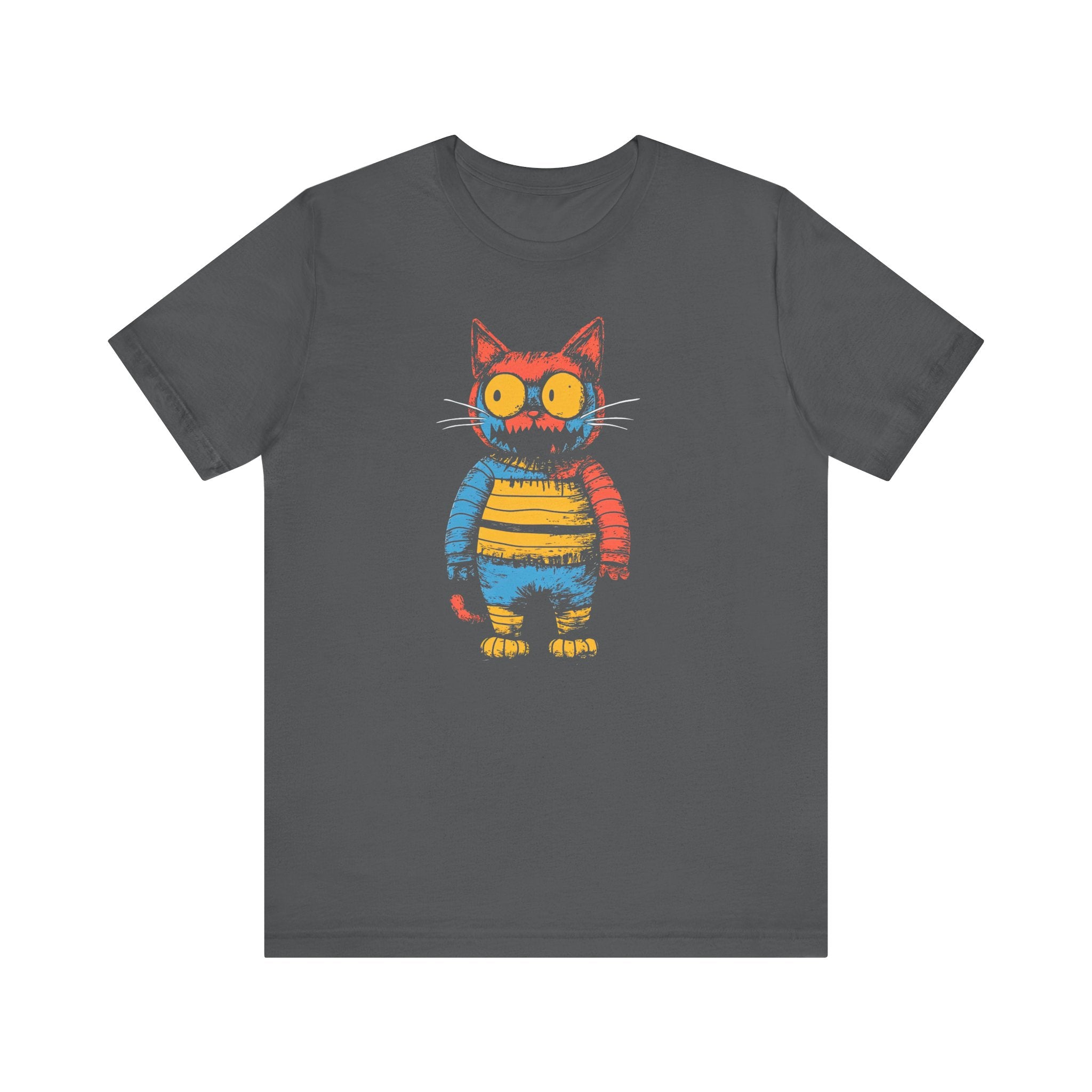 Colorful Striped Cat T-Shirt