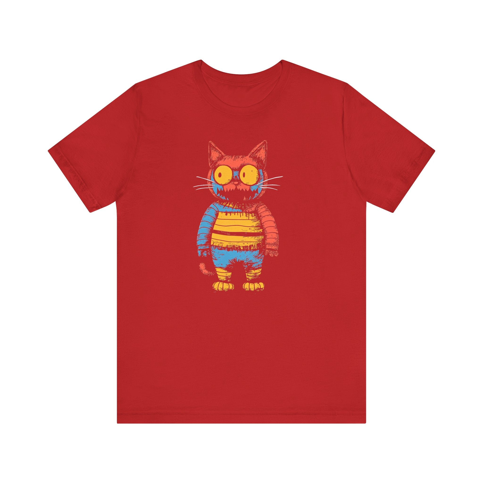 Colorful Striped Cat T-Shirt