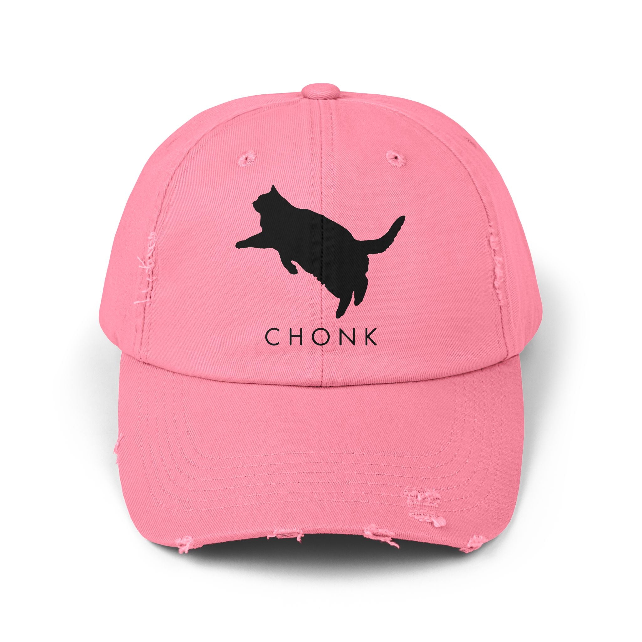 Distressed Cat Lover Cap, Funny Pet Hat for Cat Owners, Adjustable Cap for Summer, Gift for Cat Lovers, Cute Chonk Cap