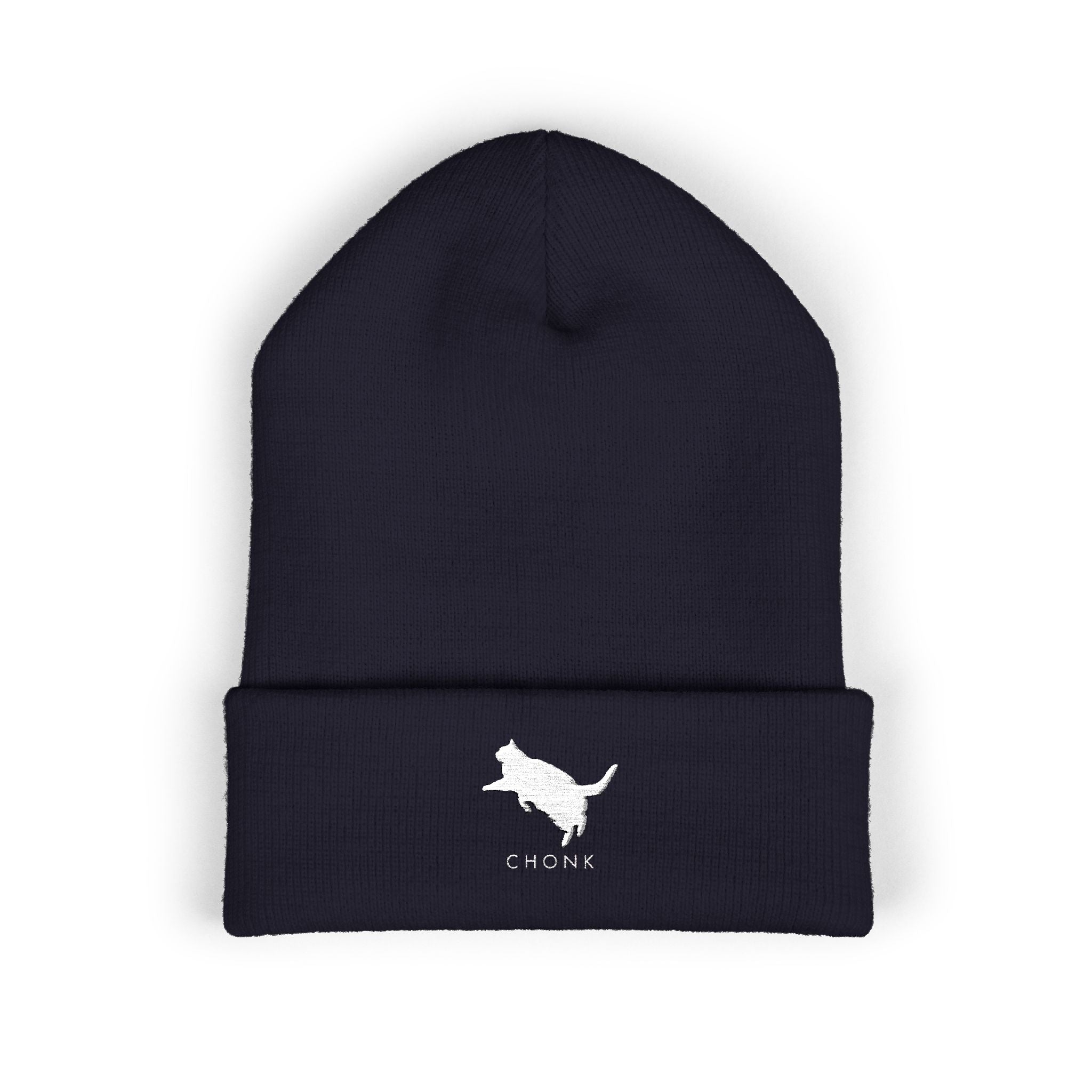 CHONK Cat Beanie Funny Embroidered Hat for Cat Lovers