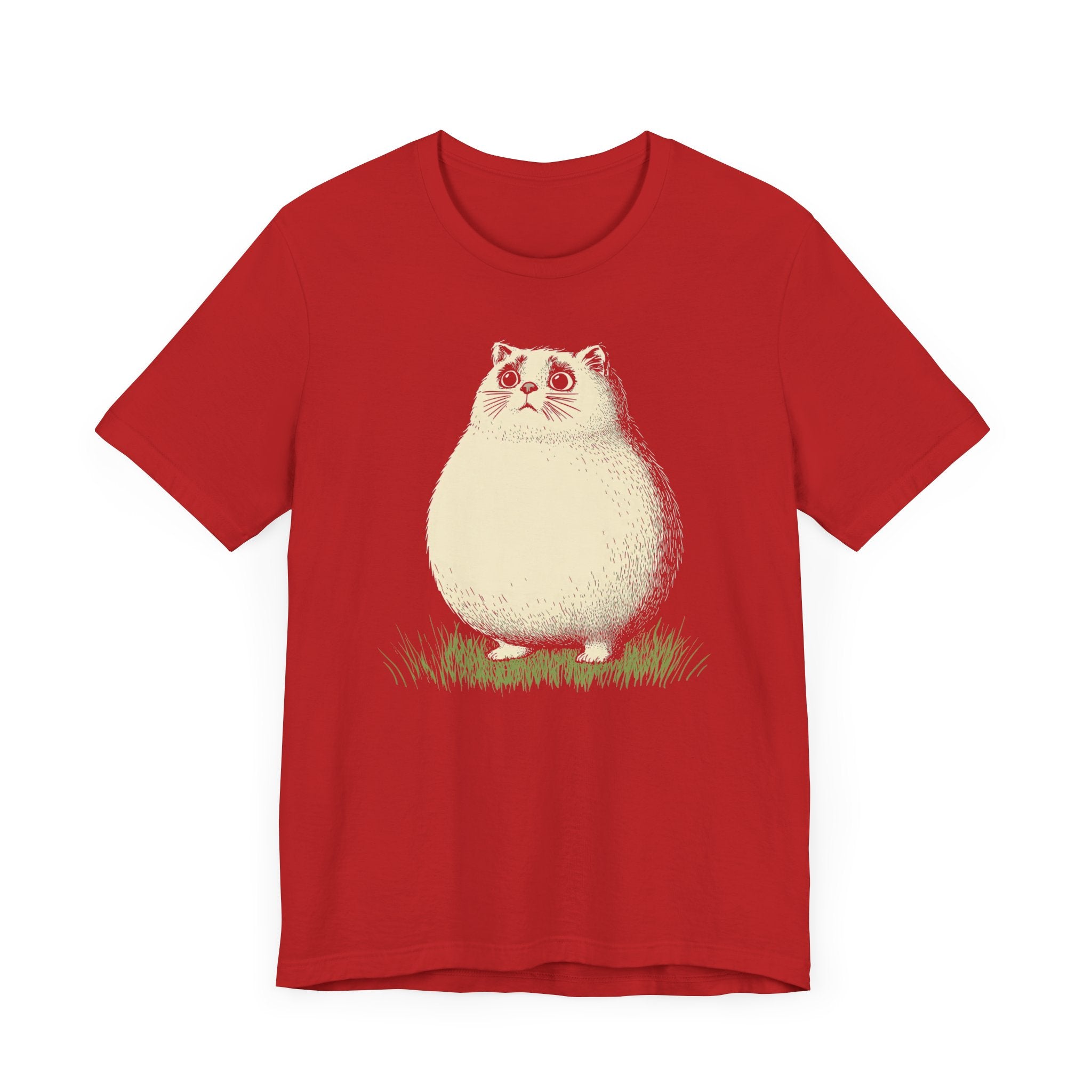 Chubby Cat in Grass Graphic Tee