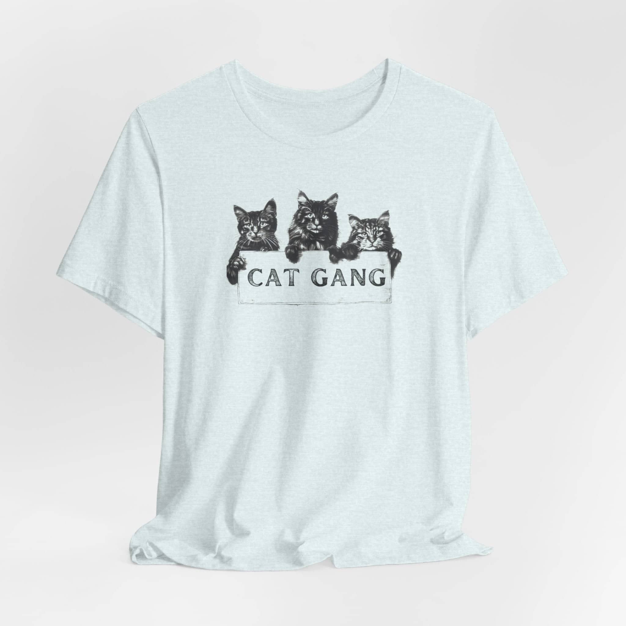 Cat Gang Shirt Funny Cat Lover Unisex Jersey Short Sleeve Tee