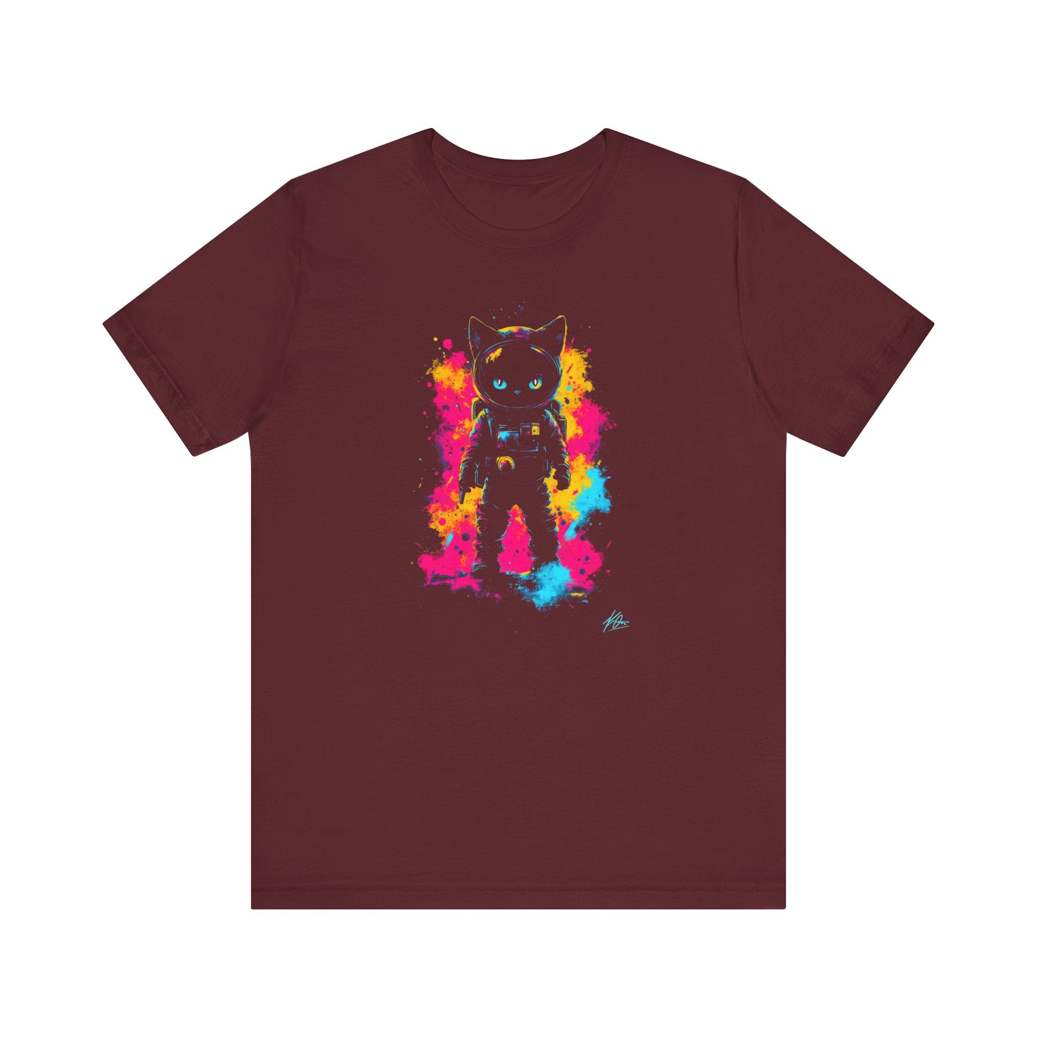 Neon Astronaut Cat T-Shirt