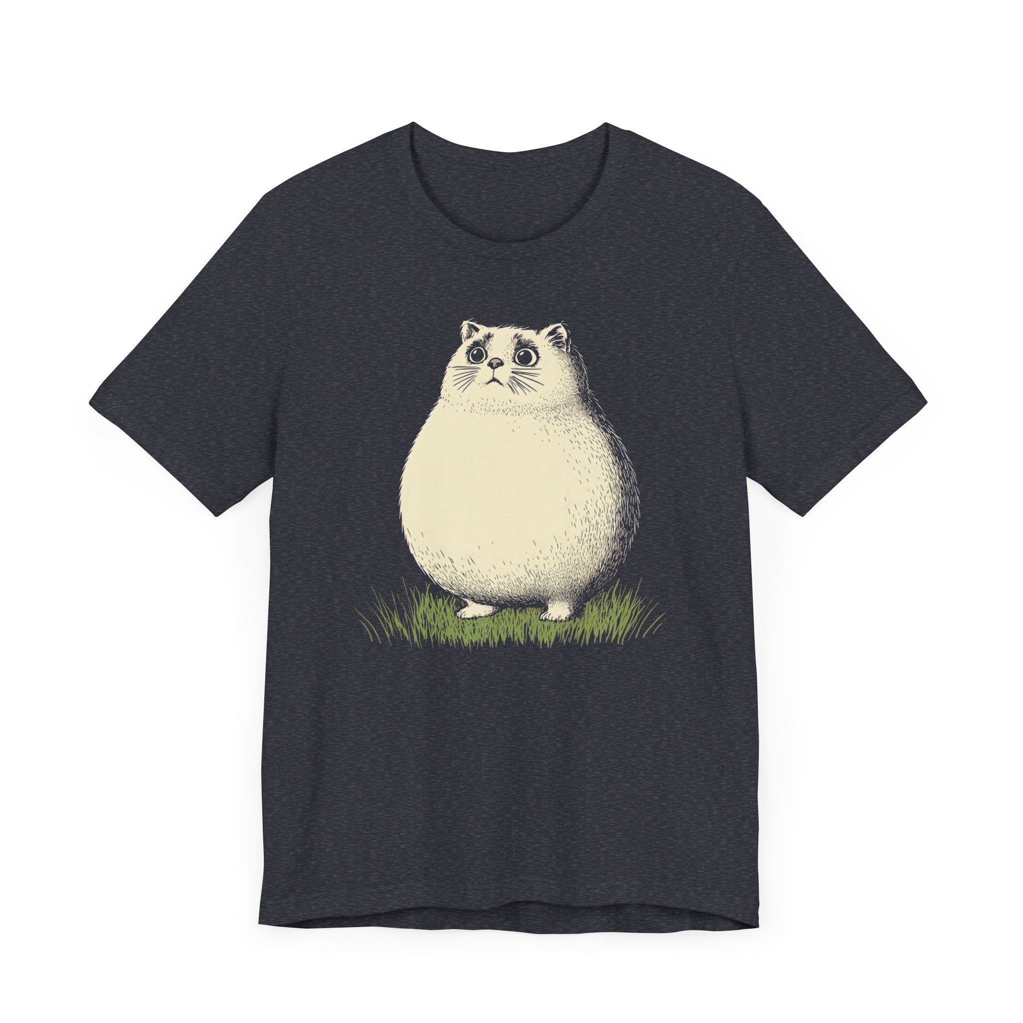 Chubby Cat in Grass Graphic Tee