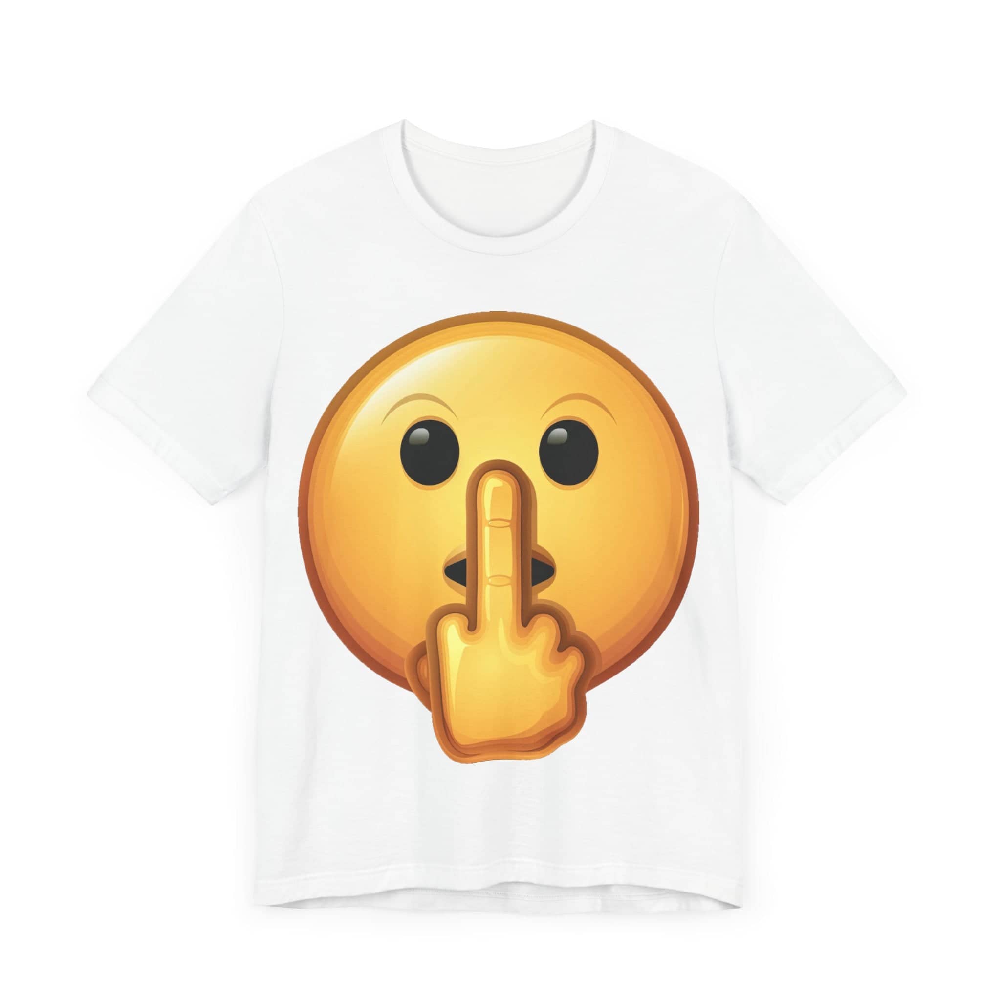 Middle Finger FU Shh Silent Protest Emoji Tee