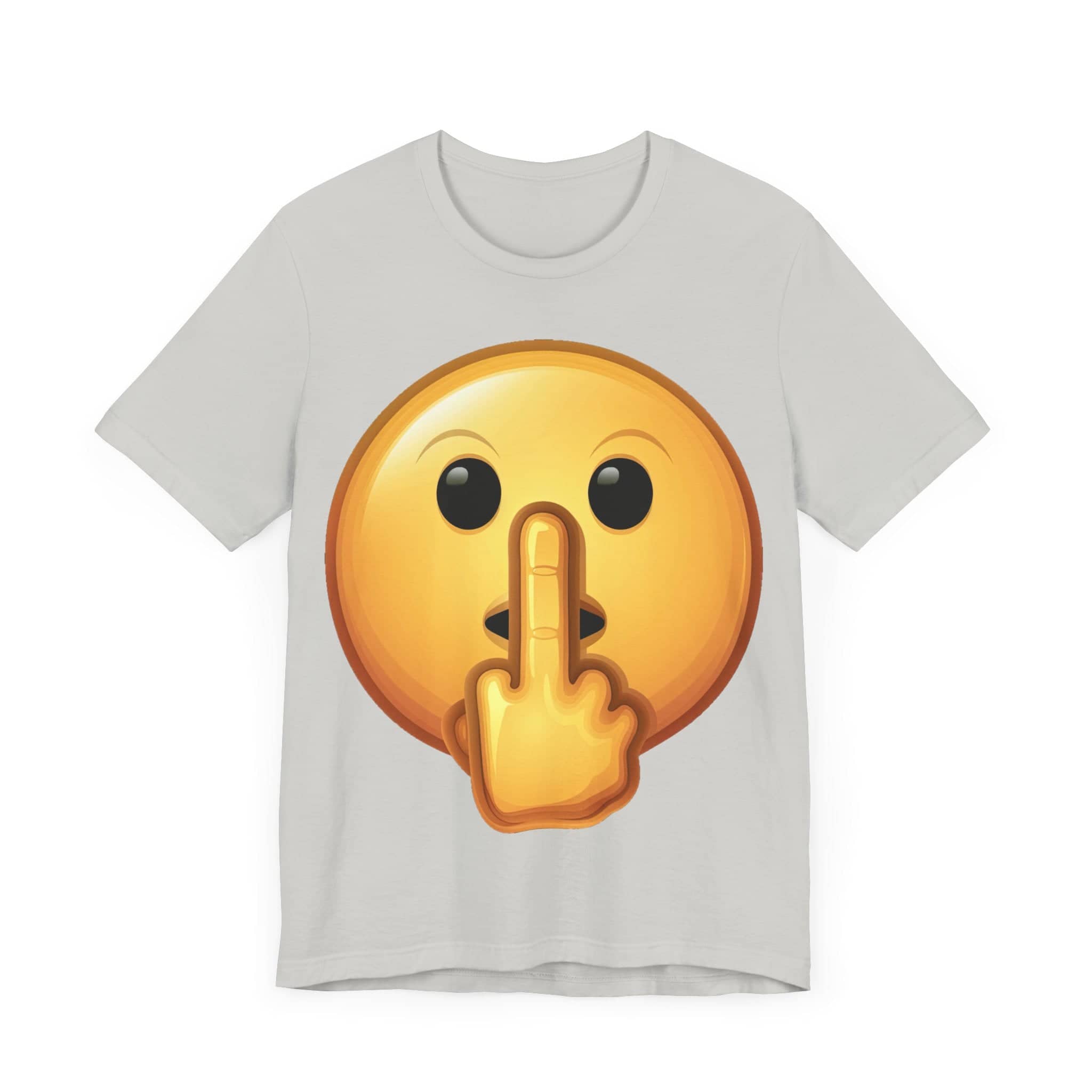 Middle Finger FU Shh Silent Protest Emoji Tee