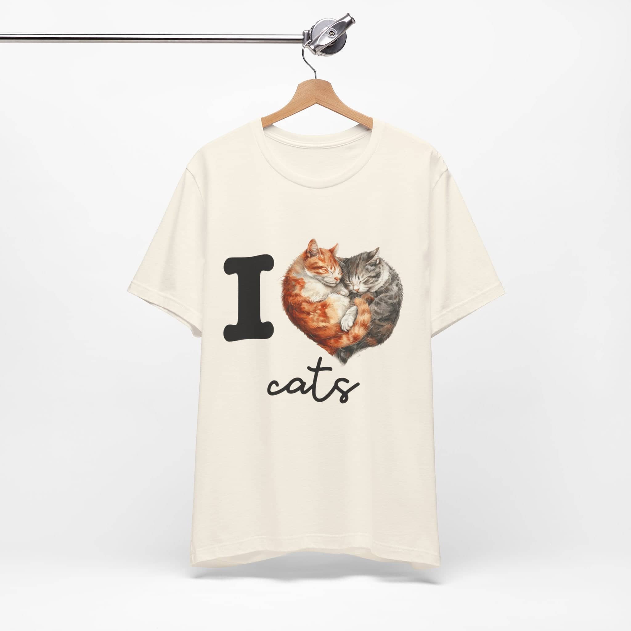 Feline Affection Tee - 'I Heart Cats' Cuddle Short Sleeve Tee