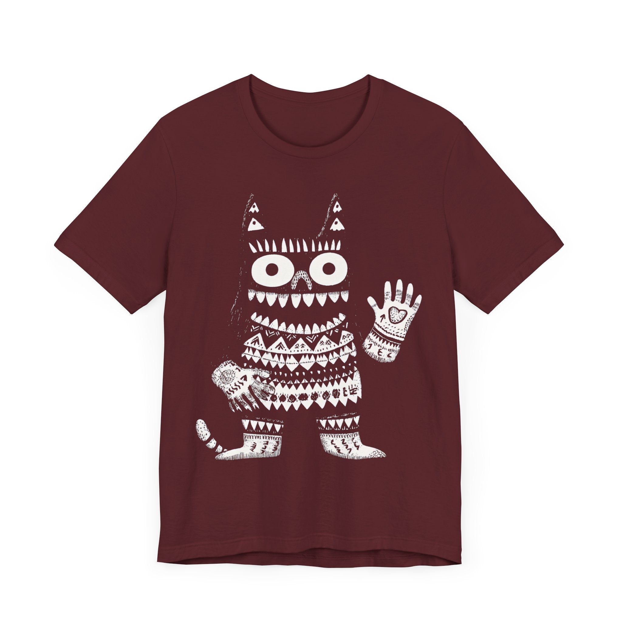 Tribal Pattern Cat Graphic Tee