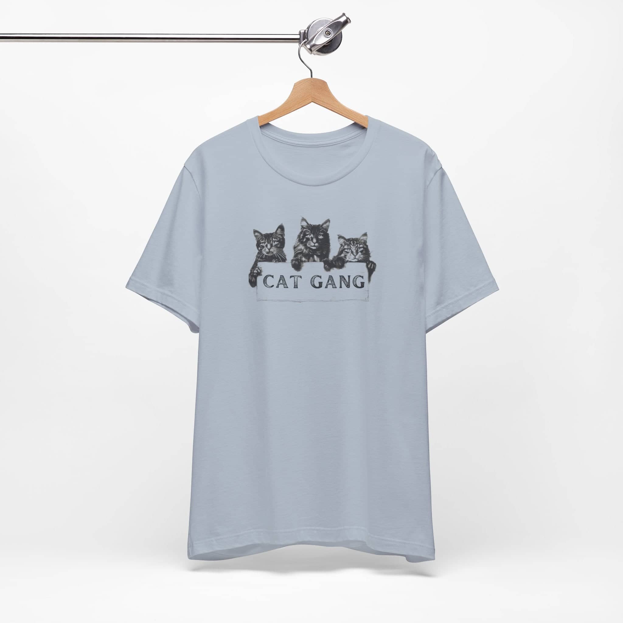 Cat Gang Shirt Funny Cat Lover Unisex Jersey Short Sleeve Tee