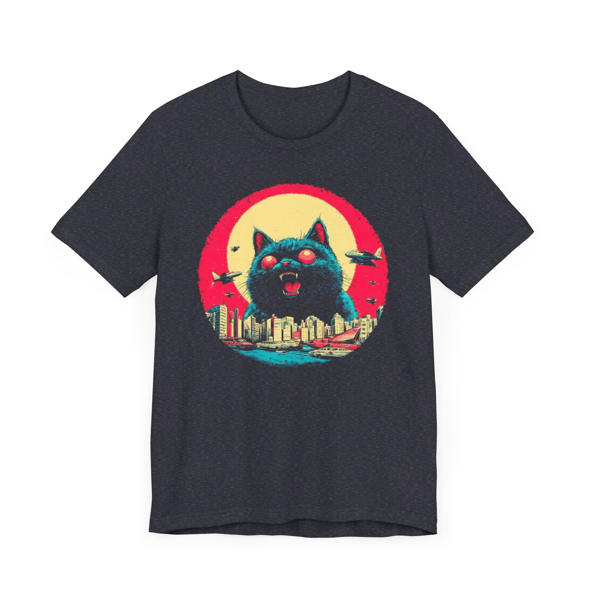Catzilla Attack T-Shirt Giant Cat Retro City Design