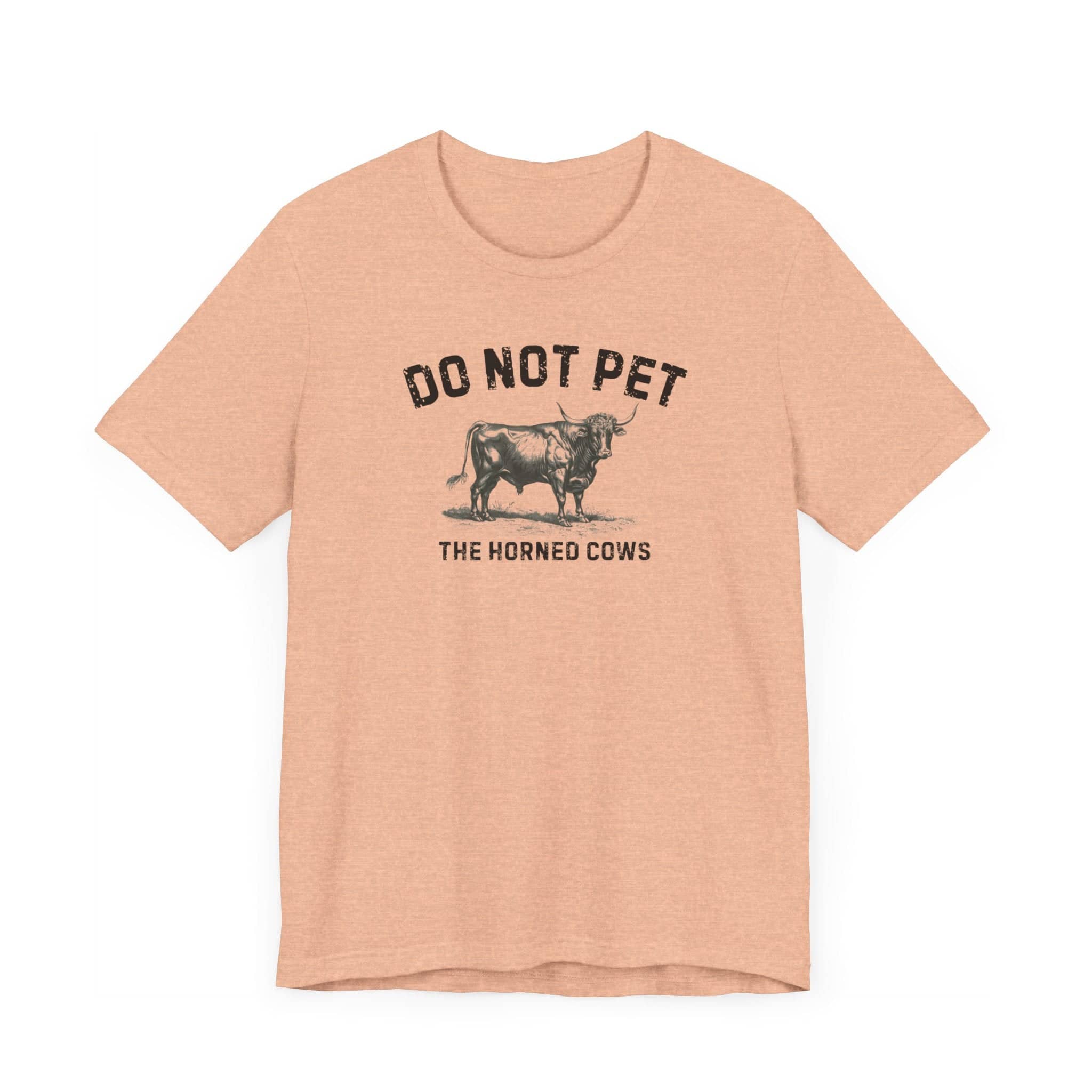 Do Not Pet The Horned Cows Shirt Funny Bull Lover Tee