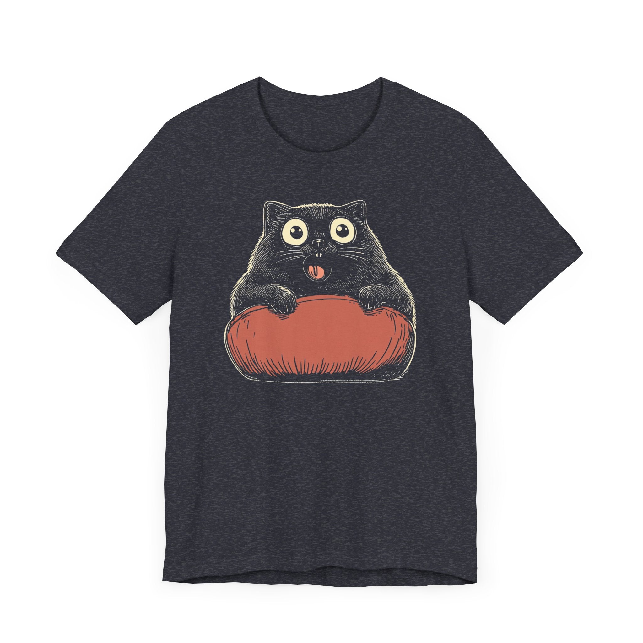 Quirky Cat on Pillow Graphic Tee
