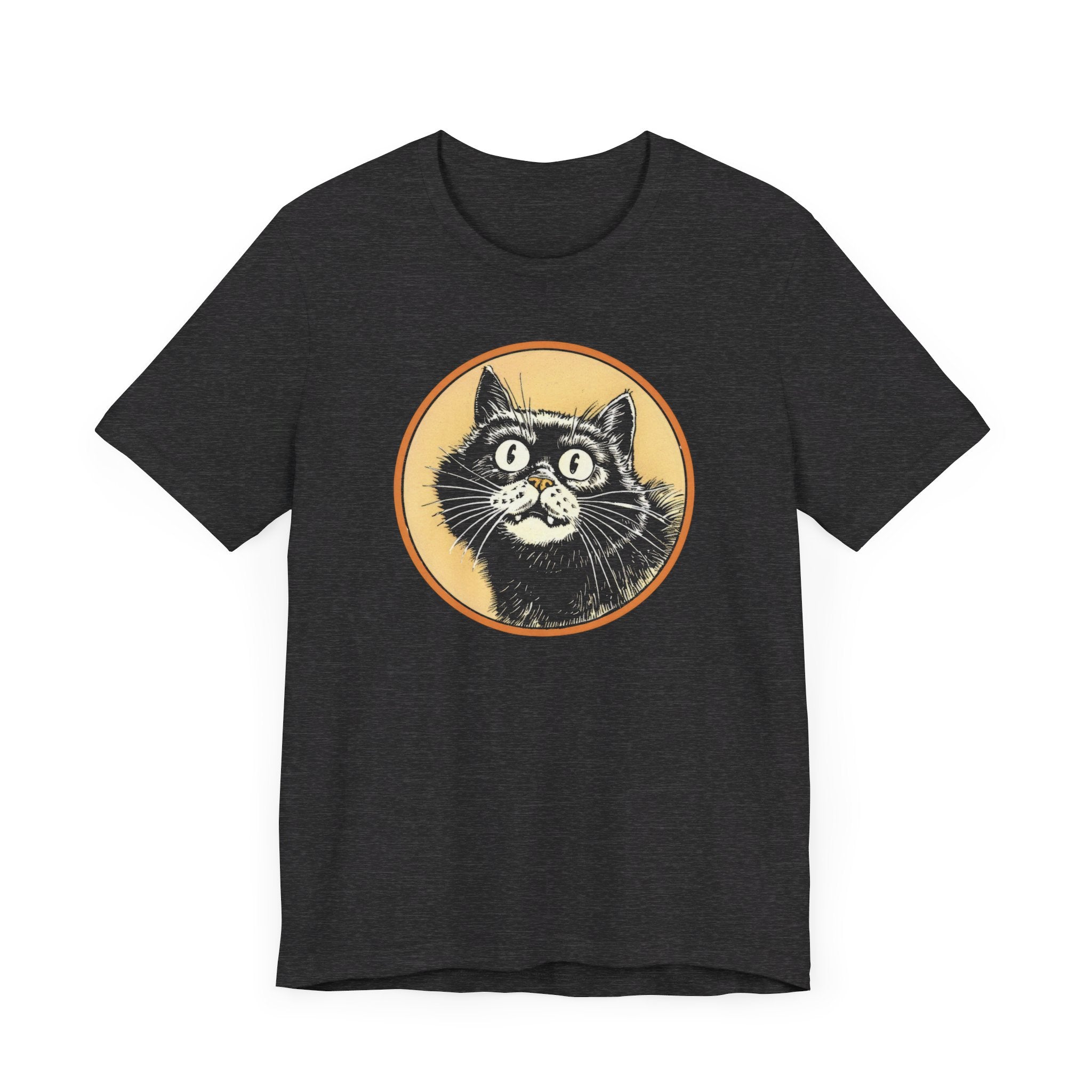 Happy Cat Graphic Tee – Vintage Style Cat Lover Shirt