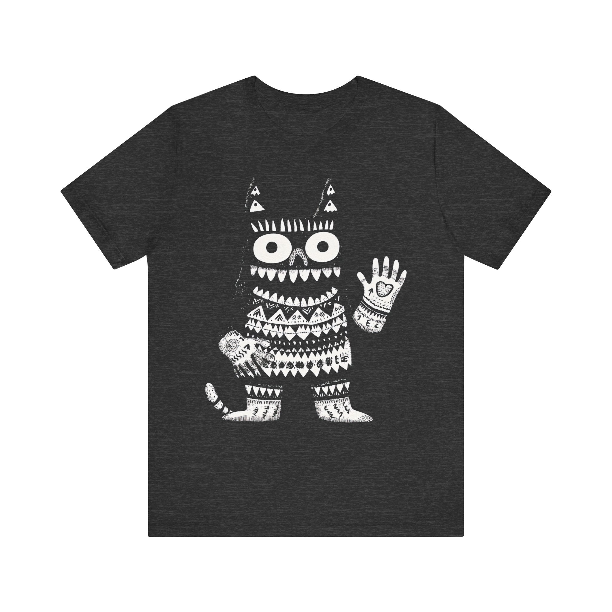 Tribal Pattern Cat Graphic Tee