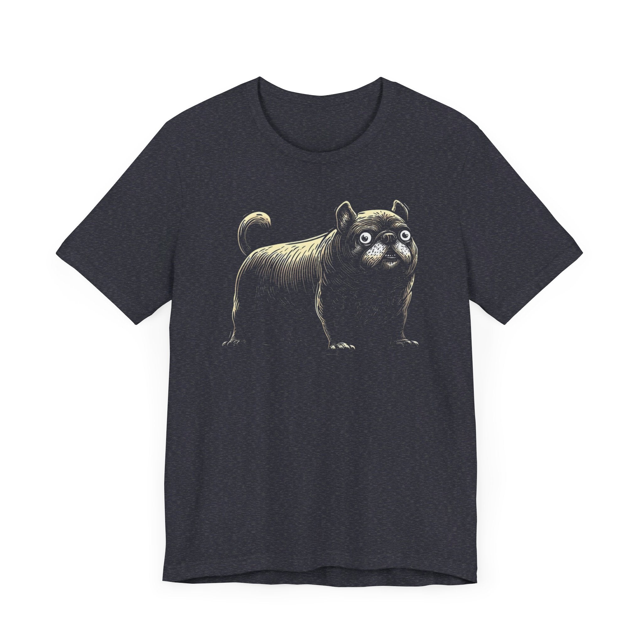 Quirky Pug T-Shirt – Unique Black Pug Graphic Tee