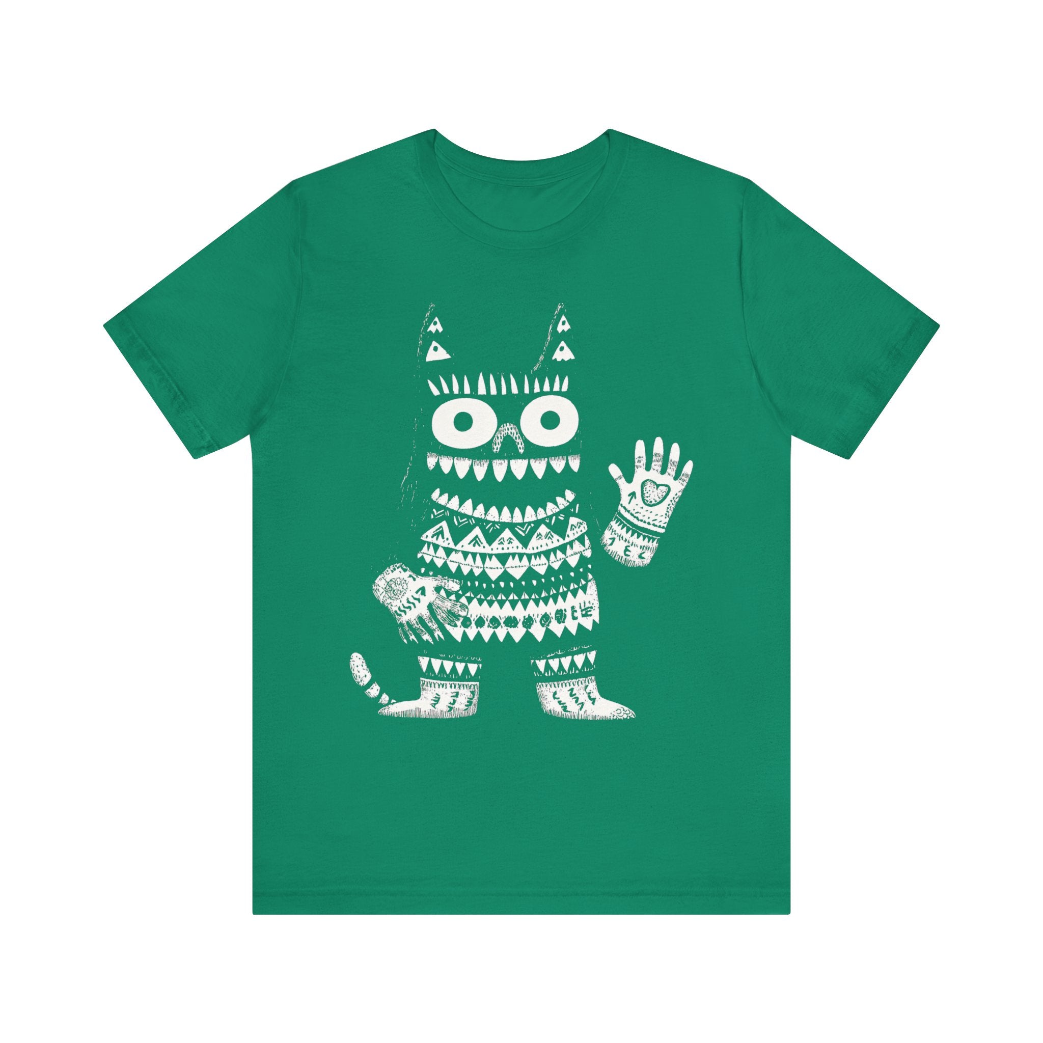 Tribal Pattern Cat Graphic Tee