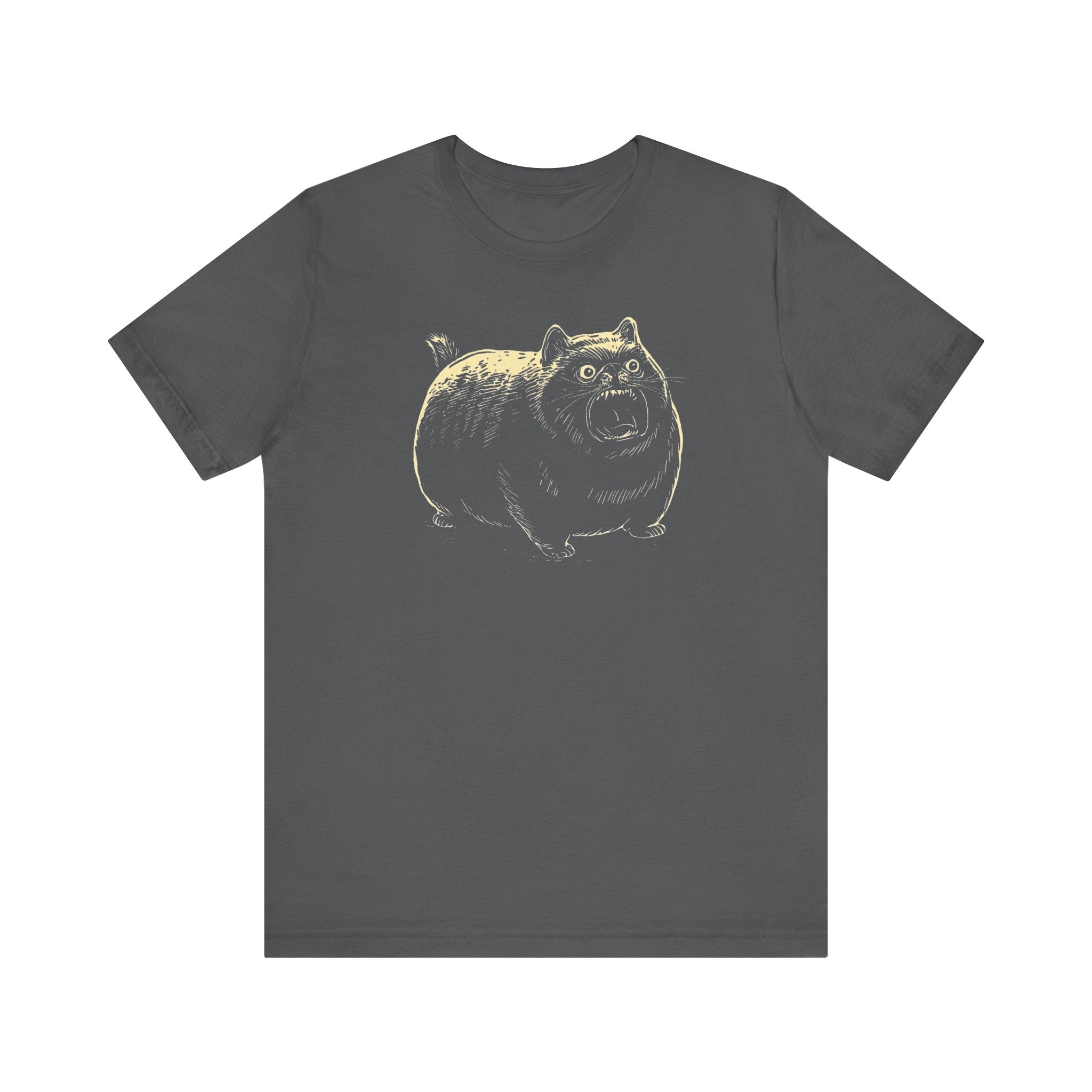 Angry Chubby Cat Graphic T-Shirt