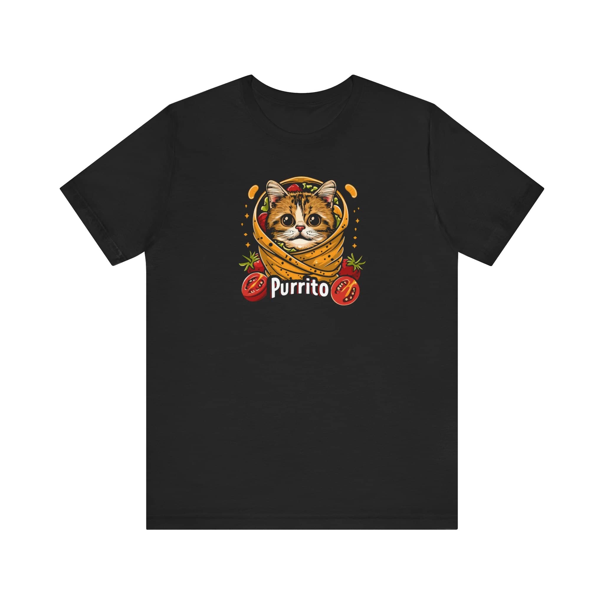 Purrito Cat T-Shirt - Cute Cat in a Burrito Design