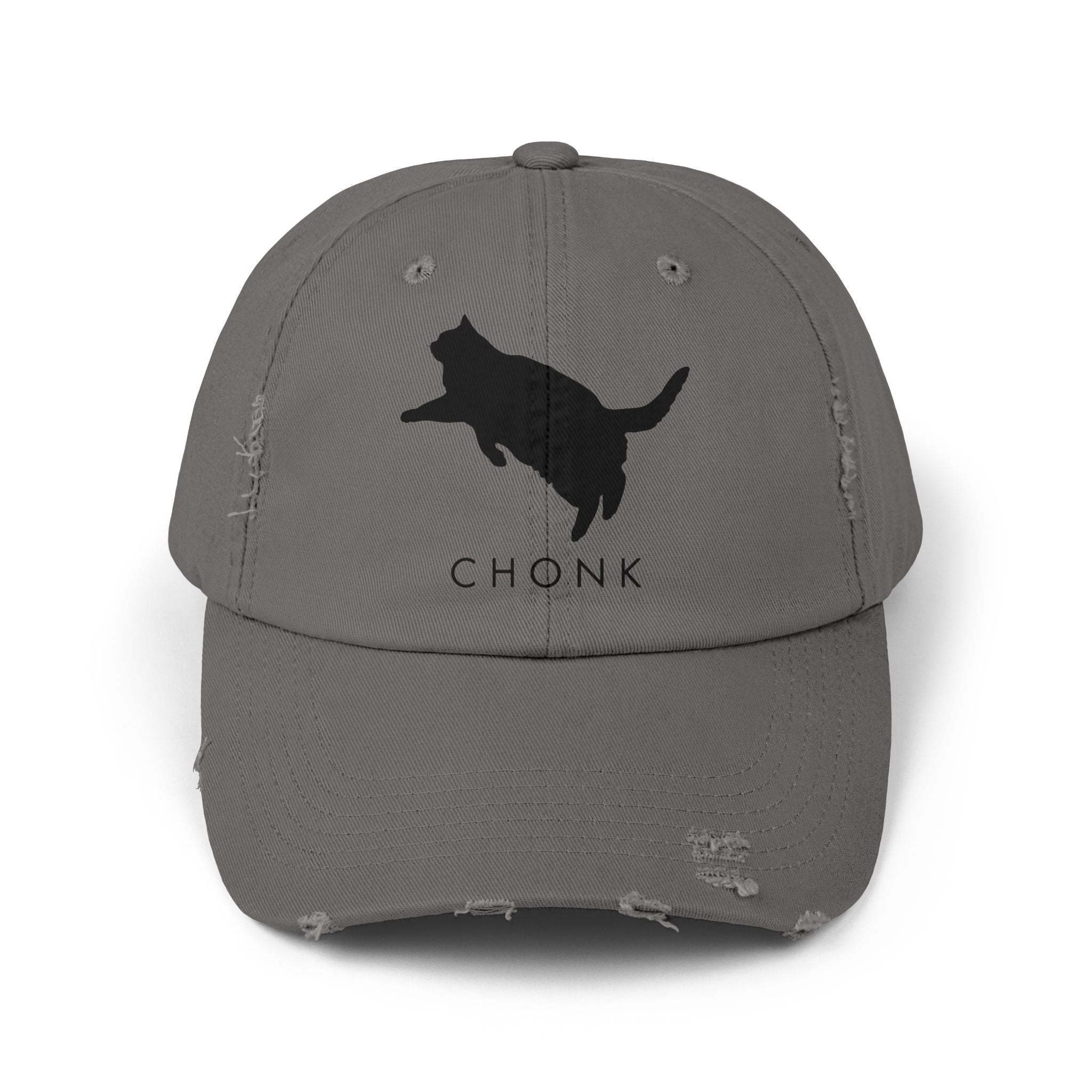 Distressed Cat Lover Cap, Funny Pet Hat for Cat Owners, Adjustable Cap for Summer, Gift for Cat Lovers, Cute Chonk Cap