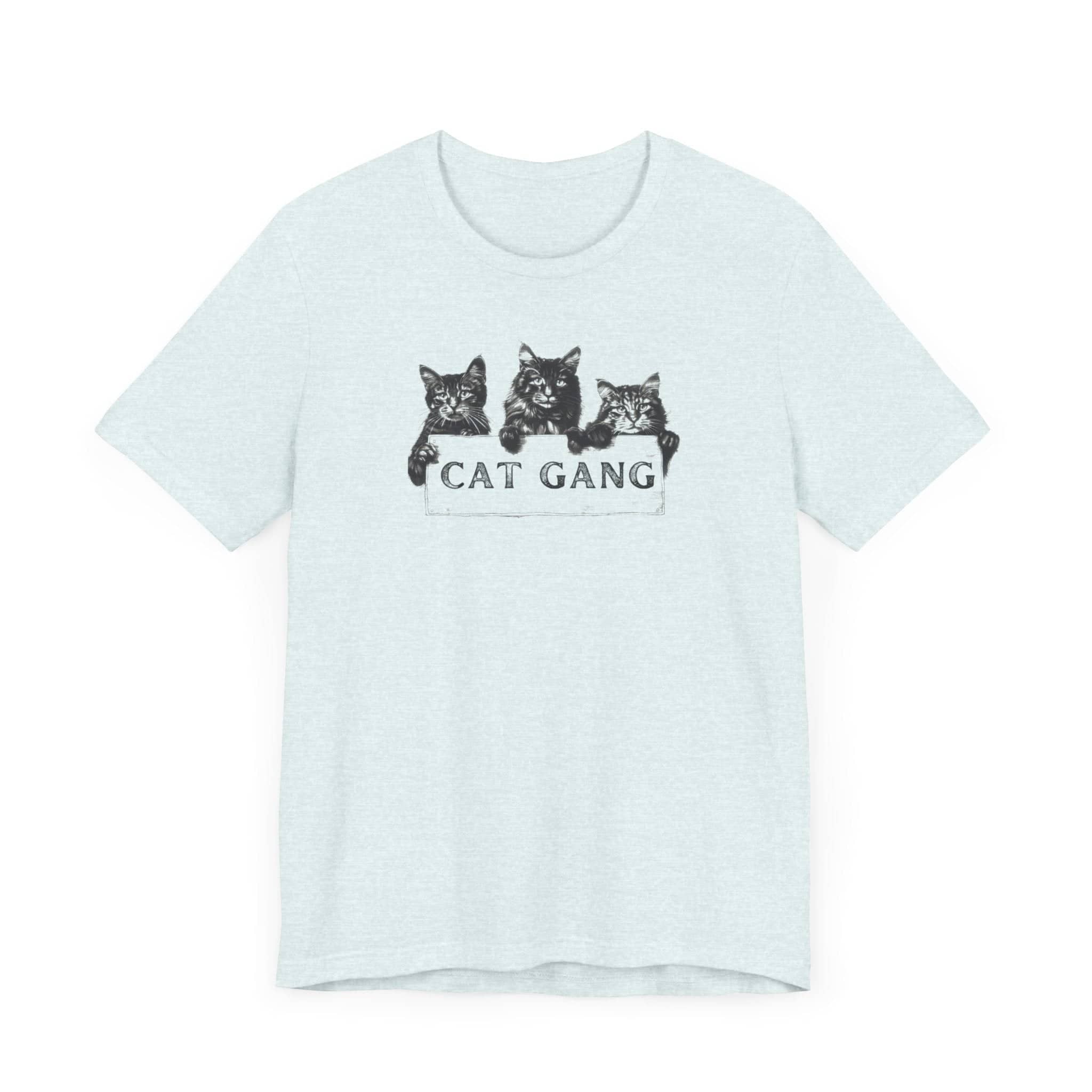 Cat Gang Shirt Funny Cat Lover Unisex Jersey Short Sleeve Tee