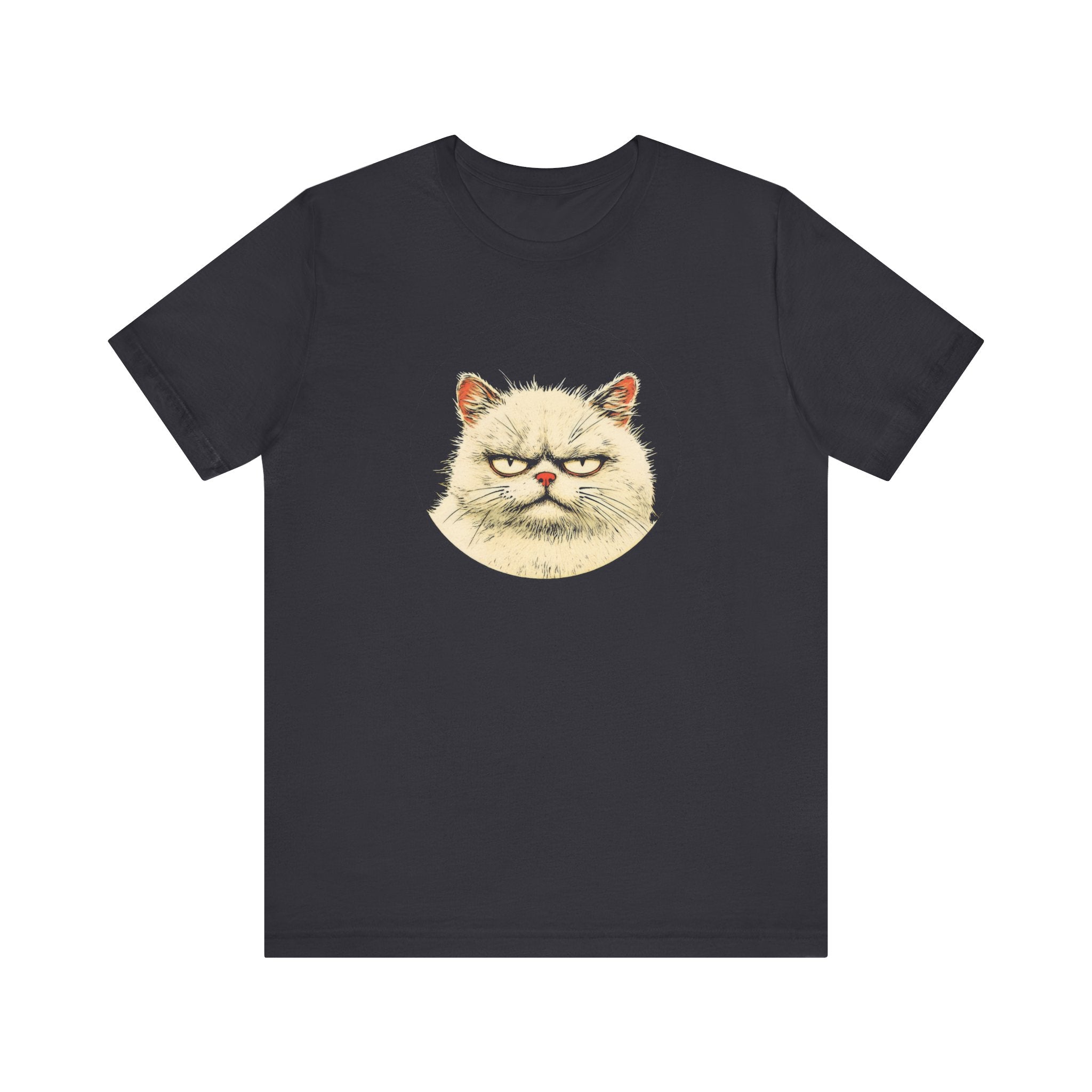 Grumpy Persian Cat Graphic Tee – Vintage Style Cat Lover Shirt