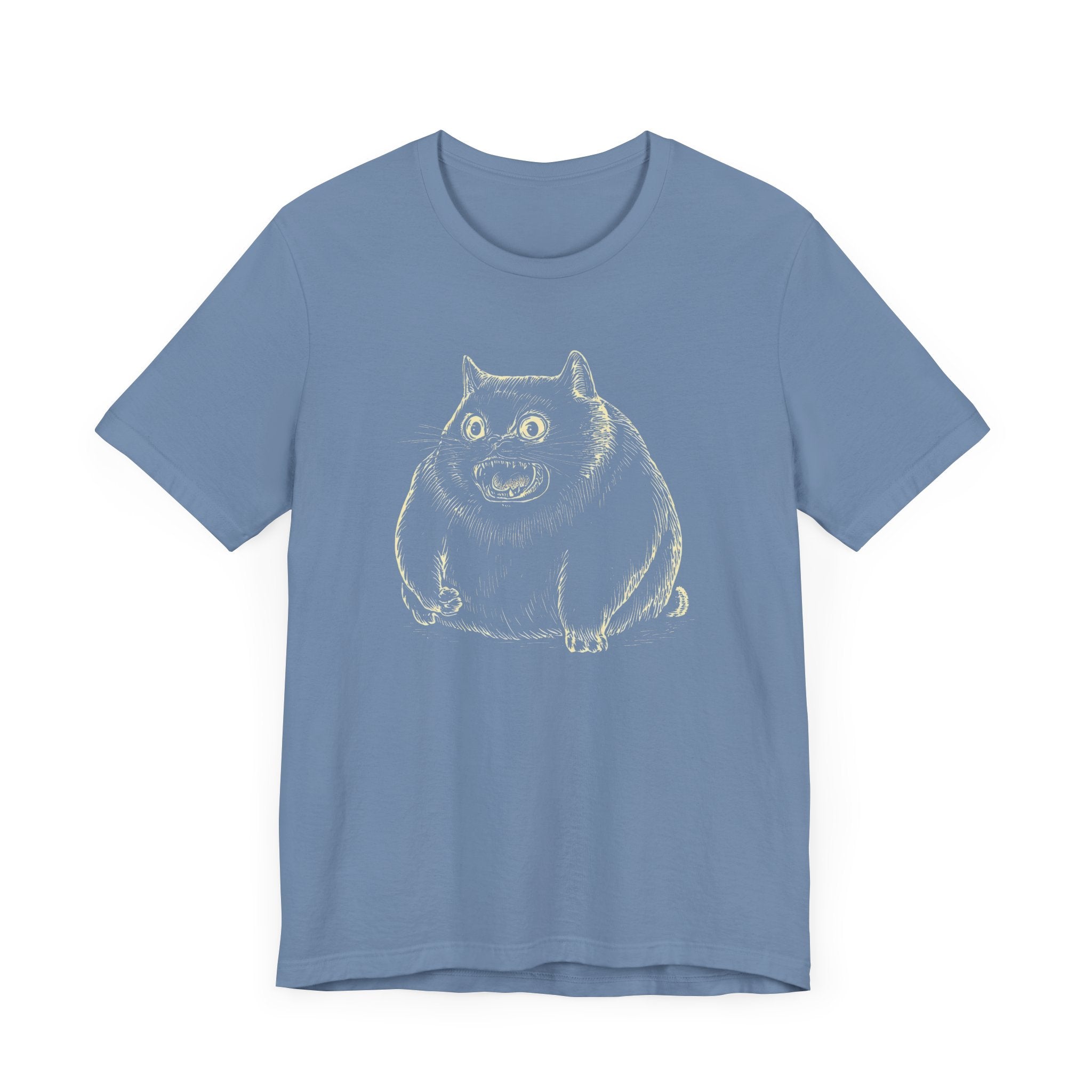 Furious Chonky Cat T-Shirt Funny and Quirky Design