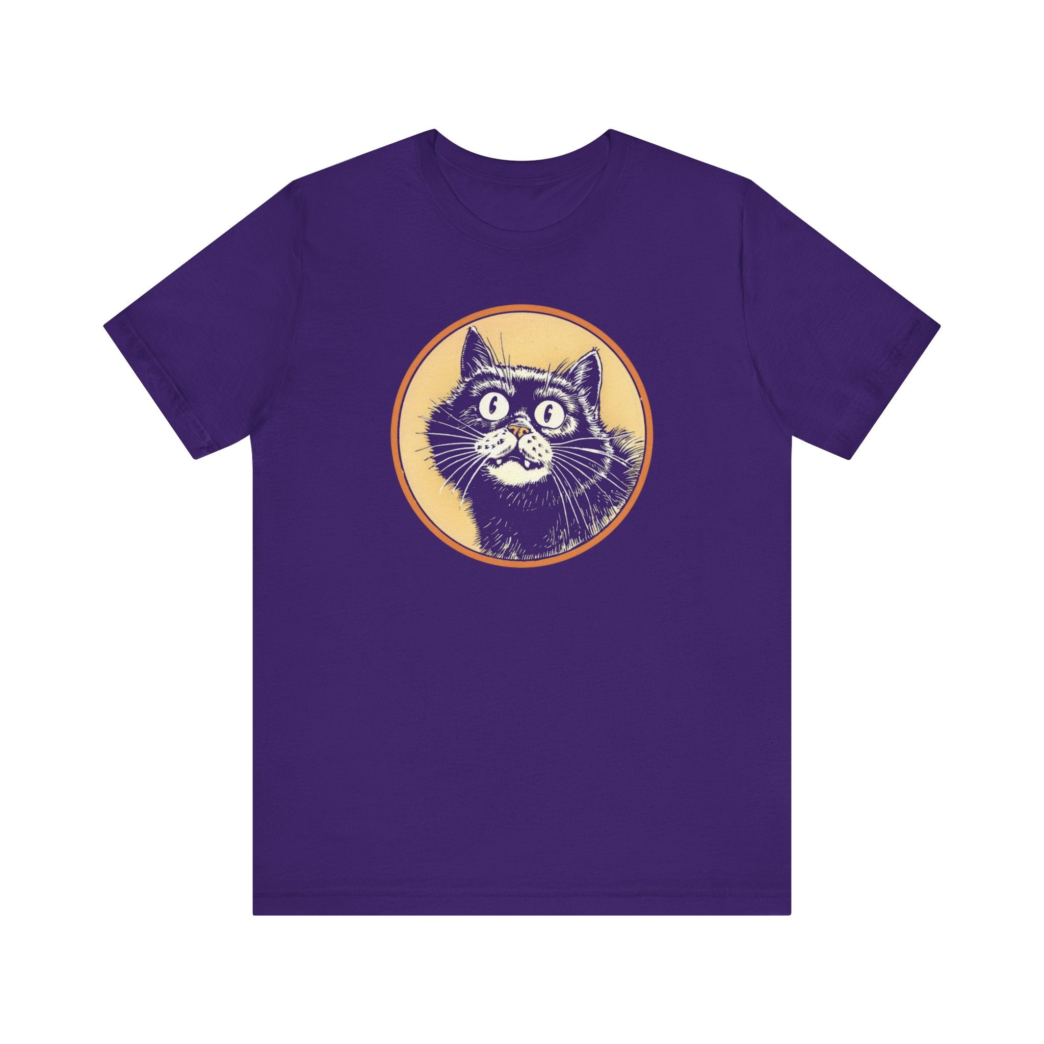 Happy Cat Graphic Tee – Vintage Style Cat Lover Shirt