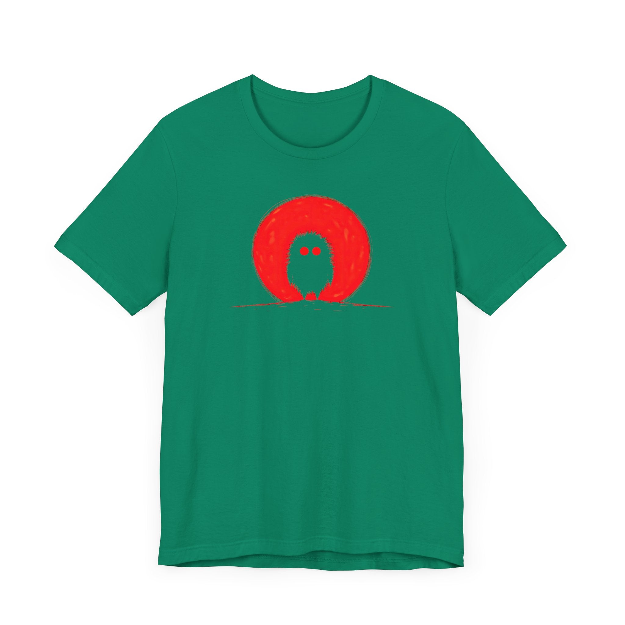 Red Moon Silhouette Creature Graphic Tee