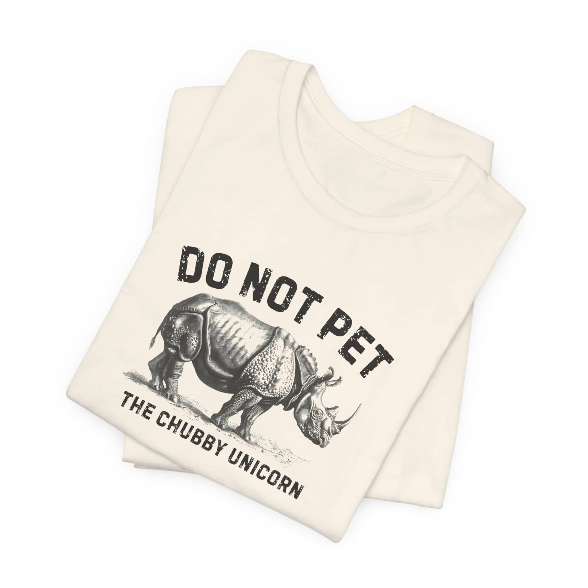 Do Not Pet The Chubby Unicorn Shirt Funny Rhino Lover Tee