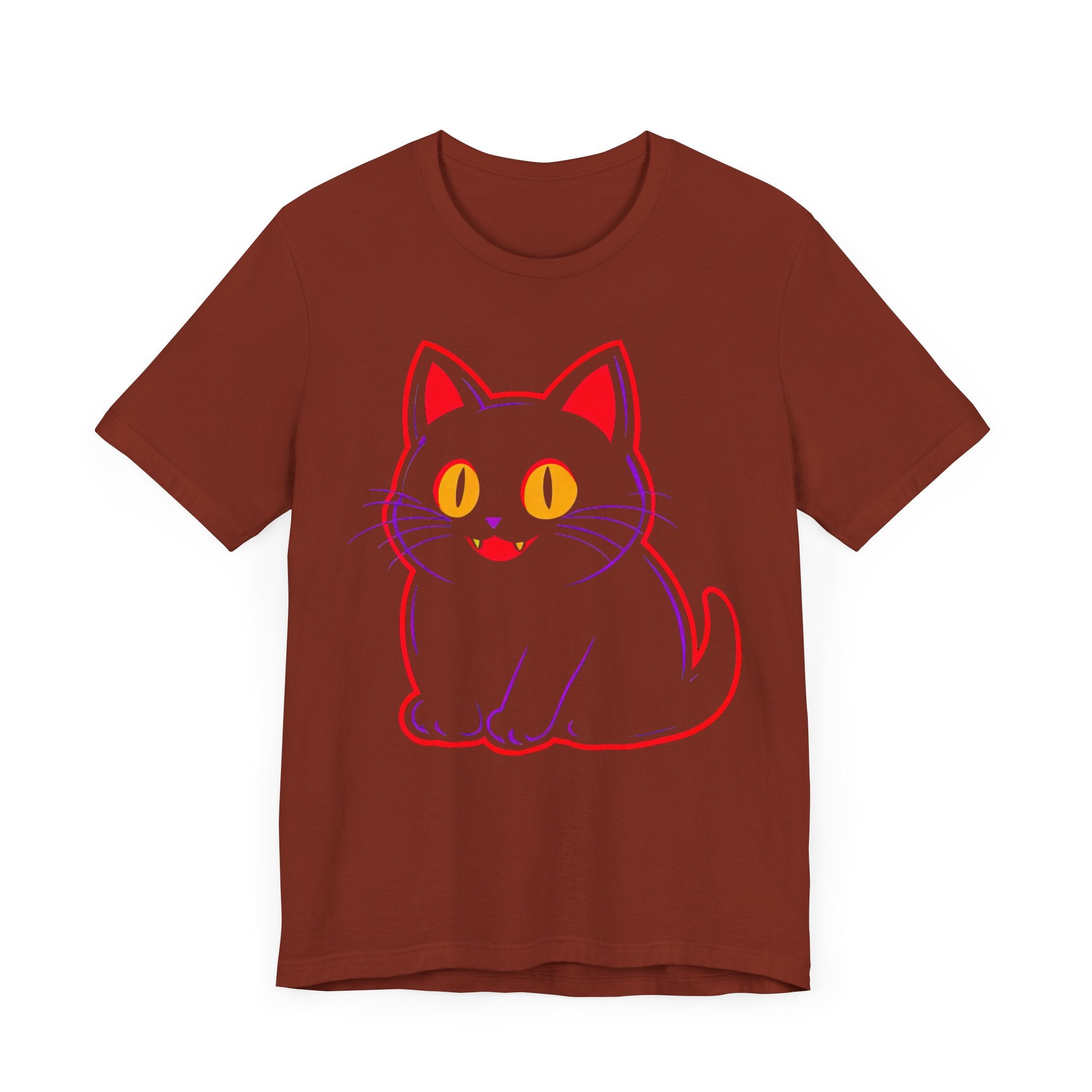 Neon Black Cat Graphic Tee