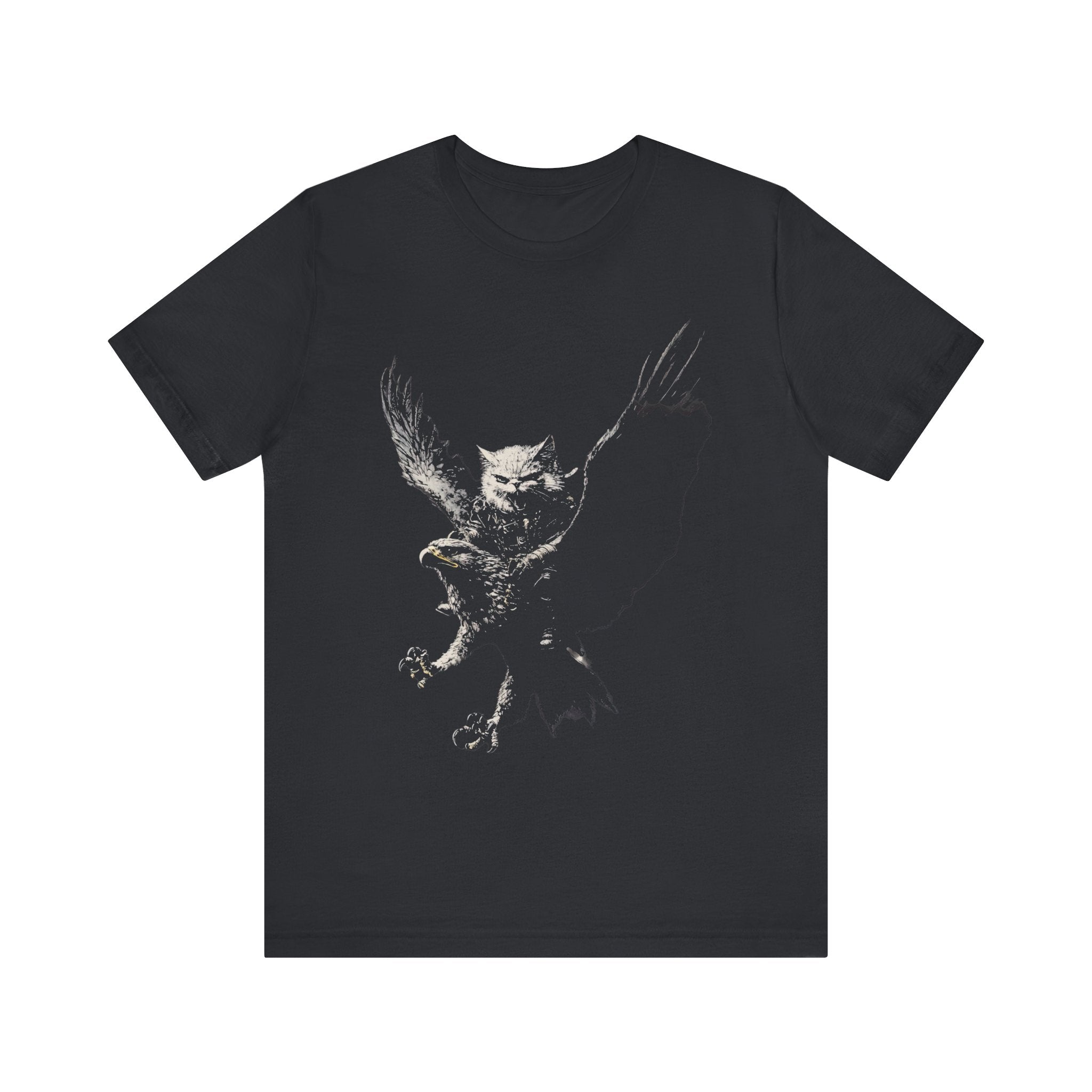 Epic Cat Eagle Graphic Tee – Bold Animal Battle Shirt