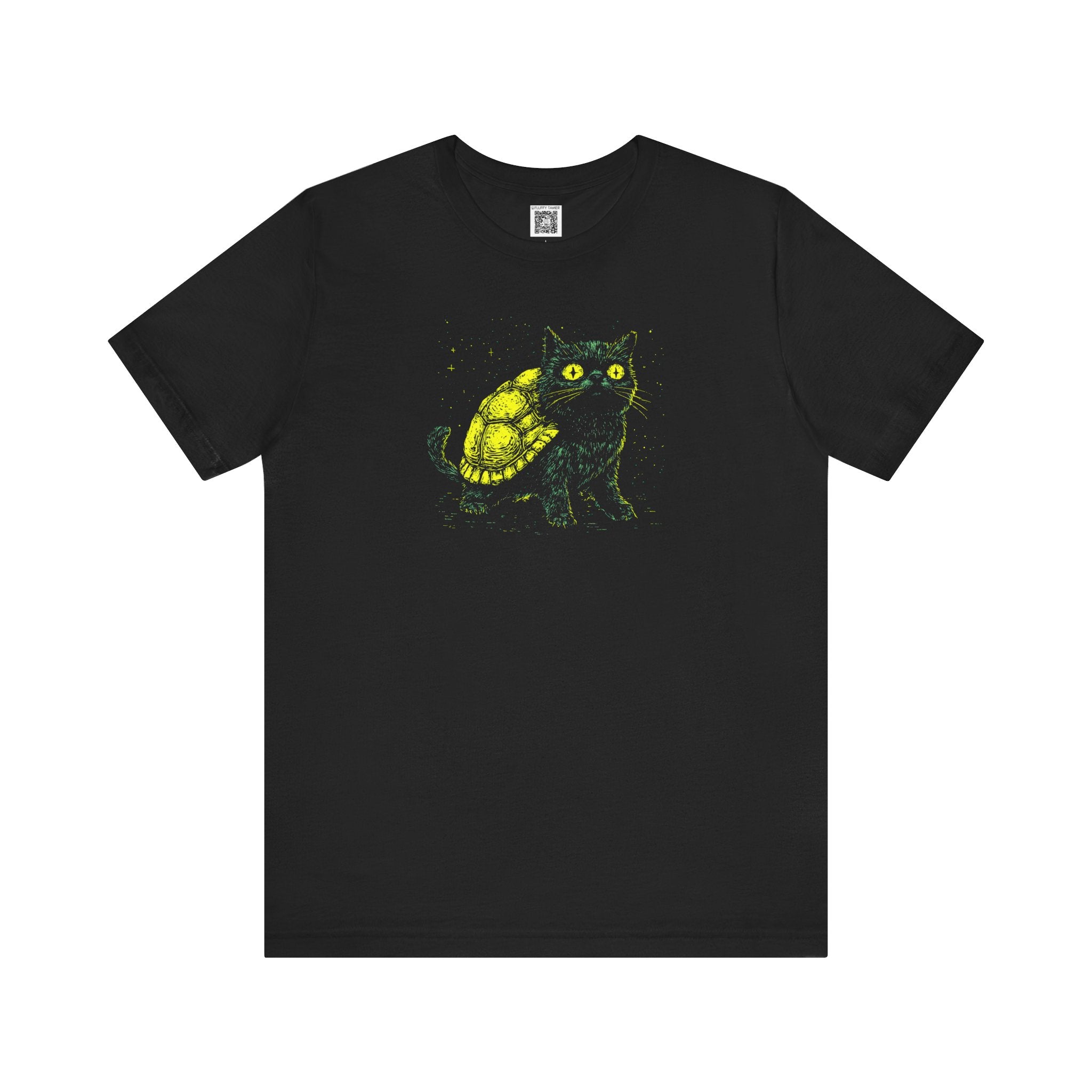 Whimsical Cat-Turtle Graphic Tee