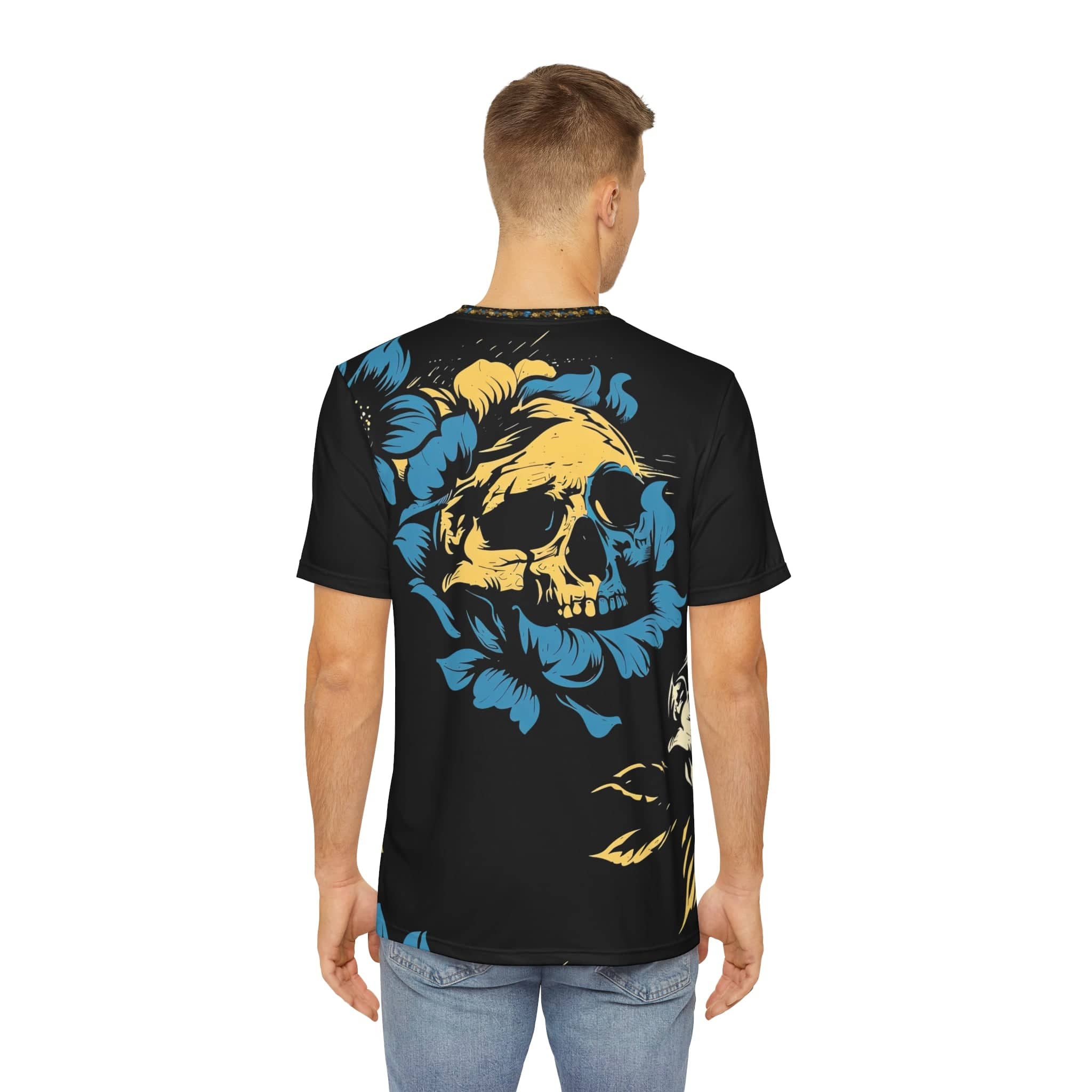 Eternal Bloom Skull AOP Men's Shirt Men's Polyester Tee (AOP)