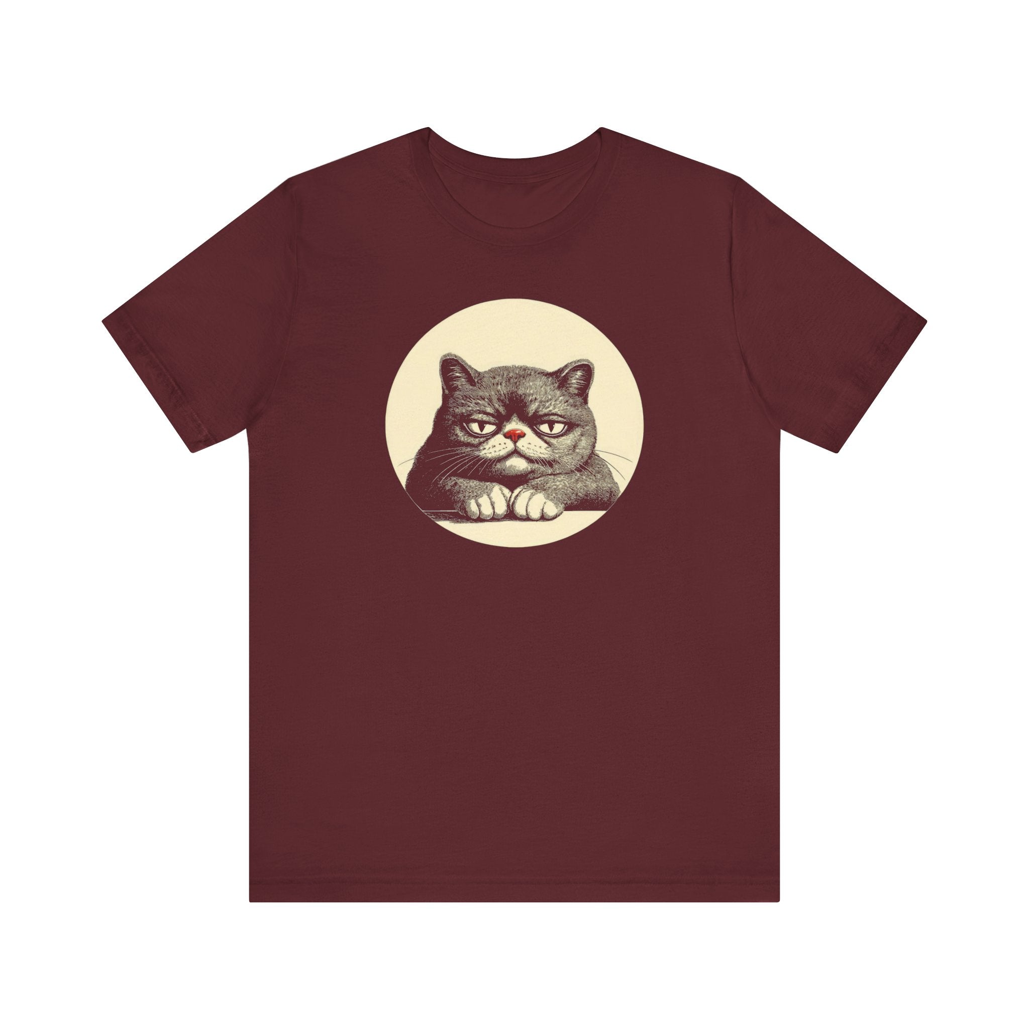 Grumpy Cat Graphic Tee – Vintage Style Cat Lover Shirt